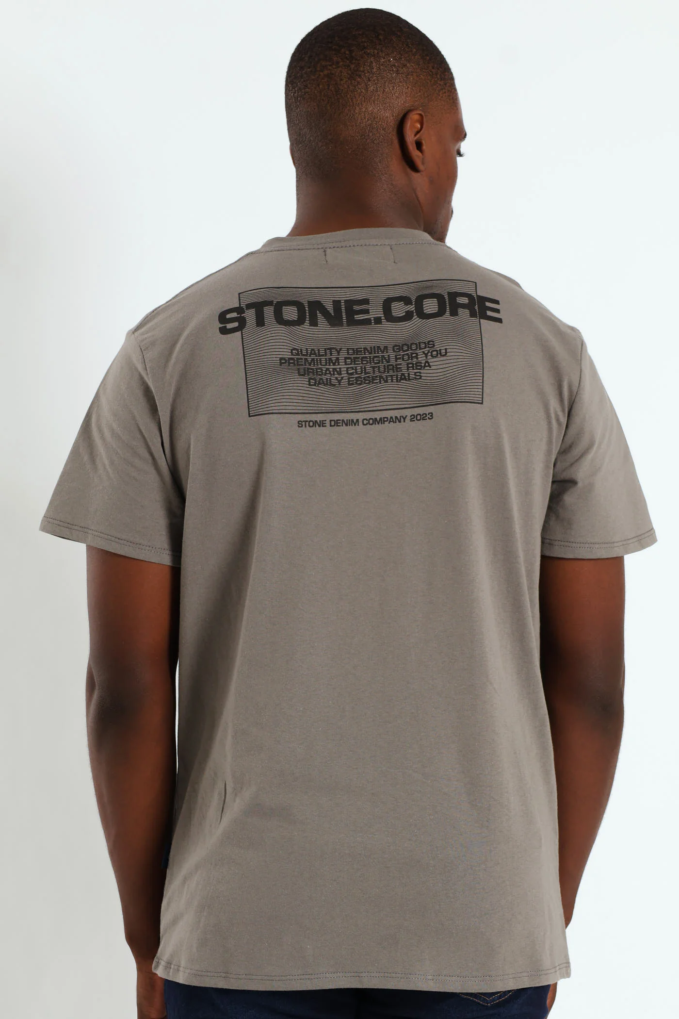 Core Front & Back Print Tee - Gunmetal - Image 2
