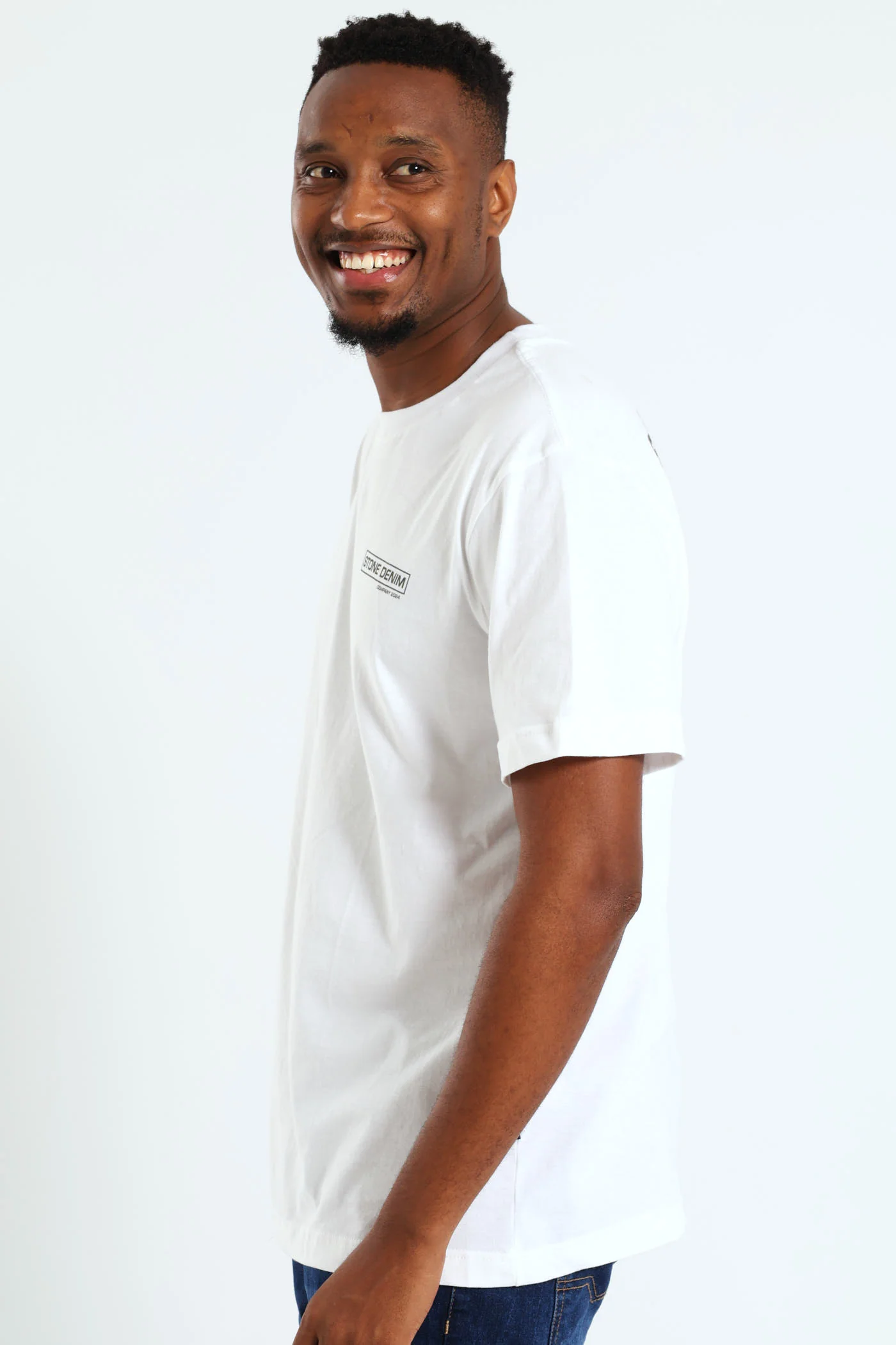 Core Front & Back Print Tee - White - Image 2