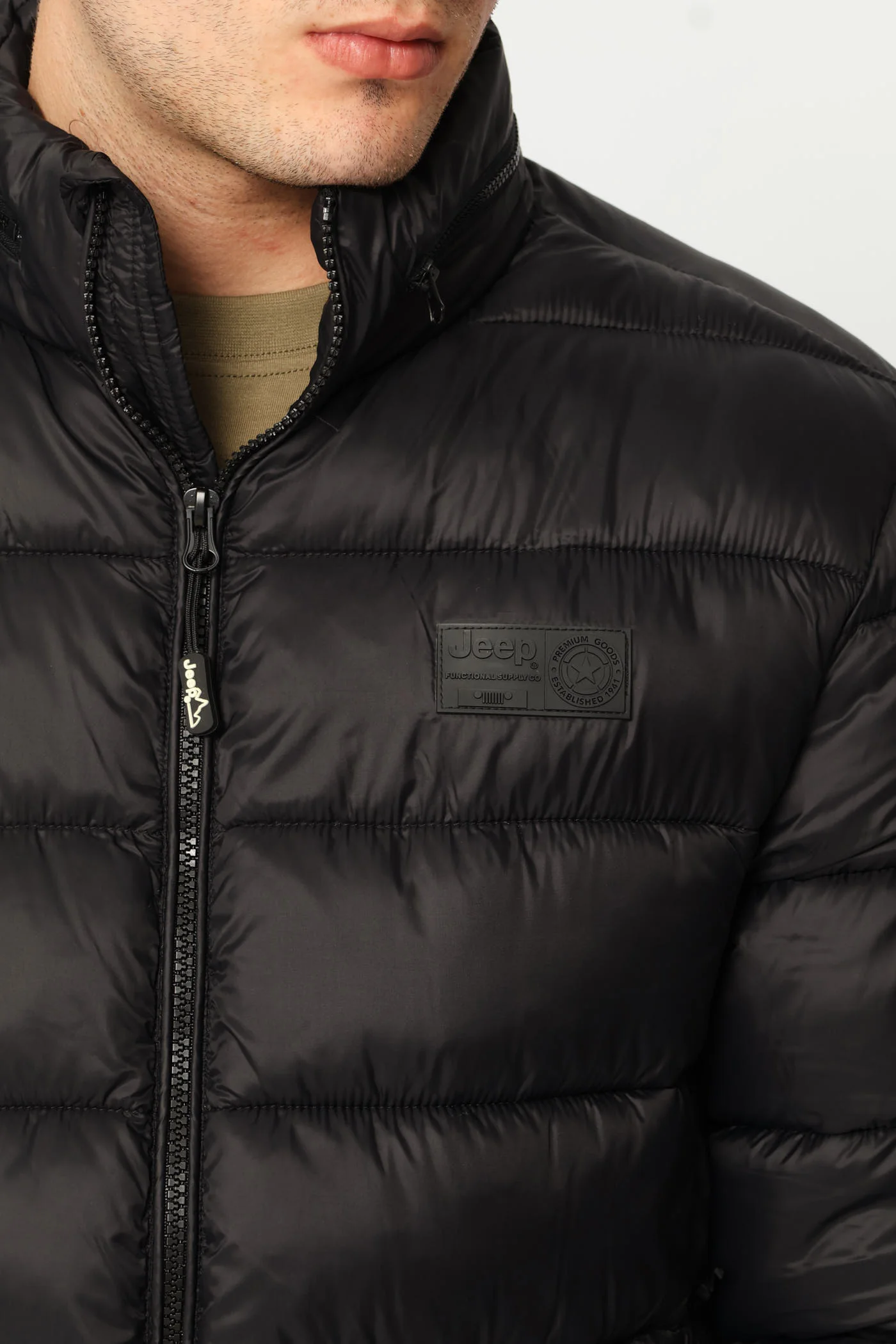 Core Long Sleeve Puffer Jacket - Black - Image 2