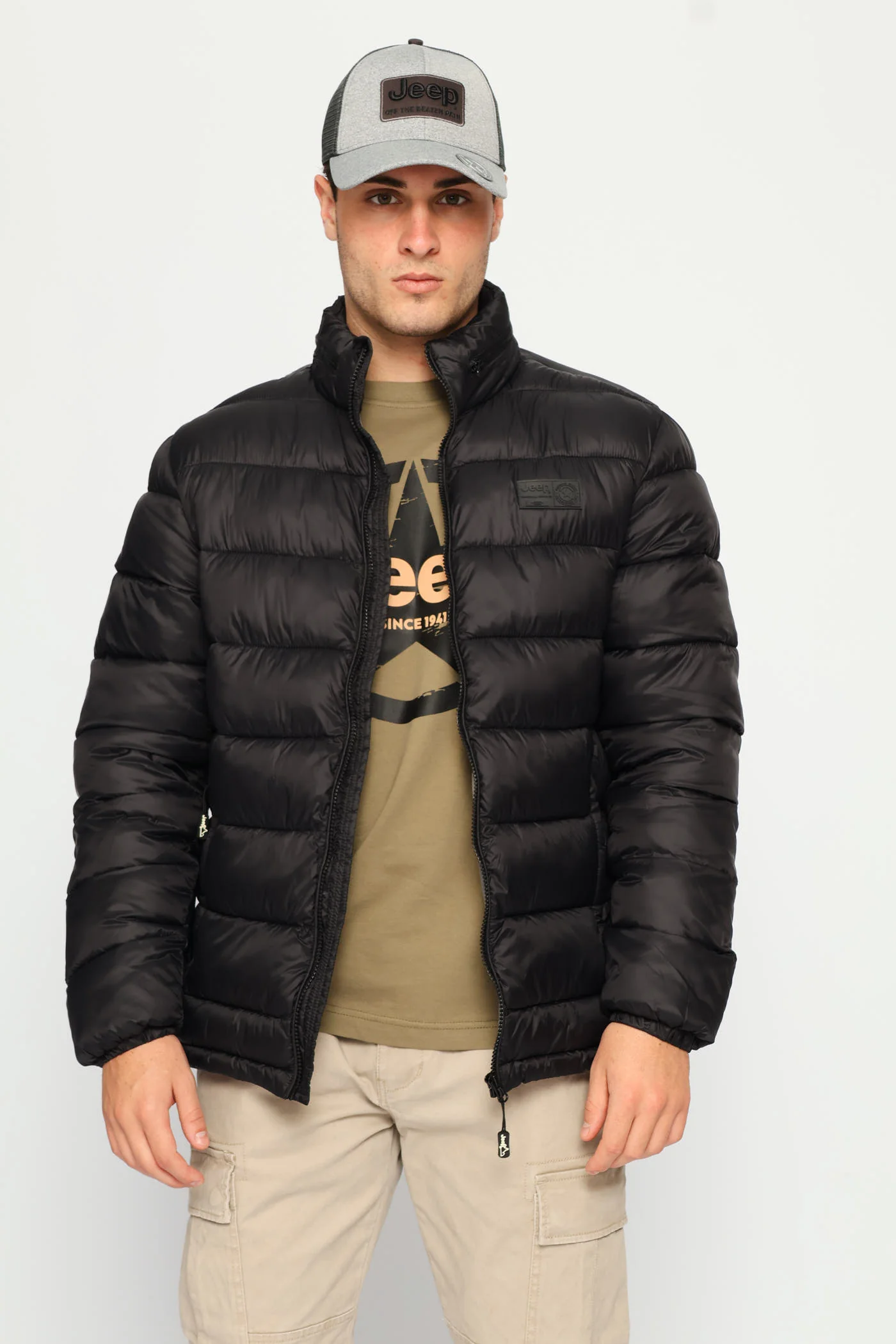 Core Long Sleeve Puffer Jacket - Black - Image 4