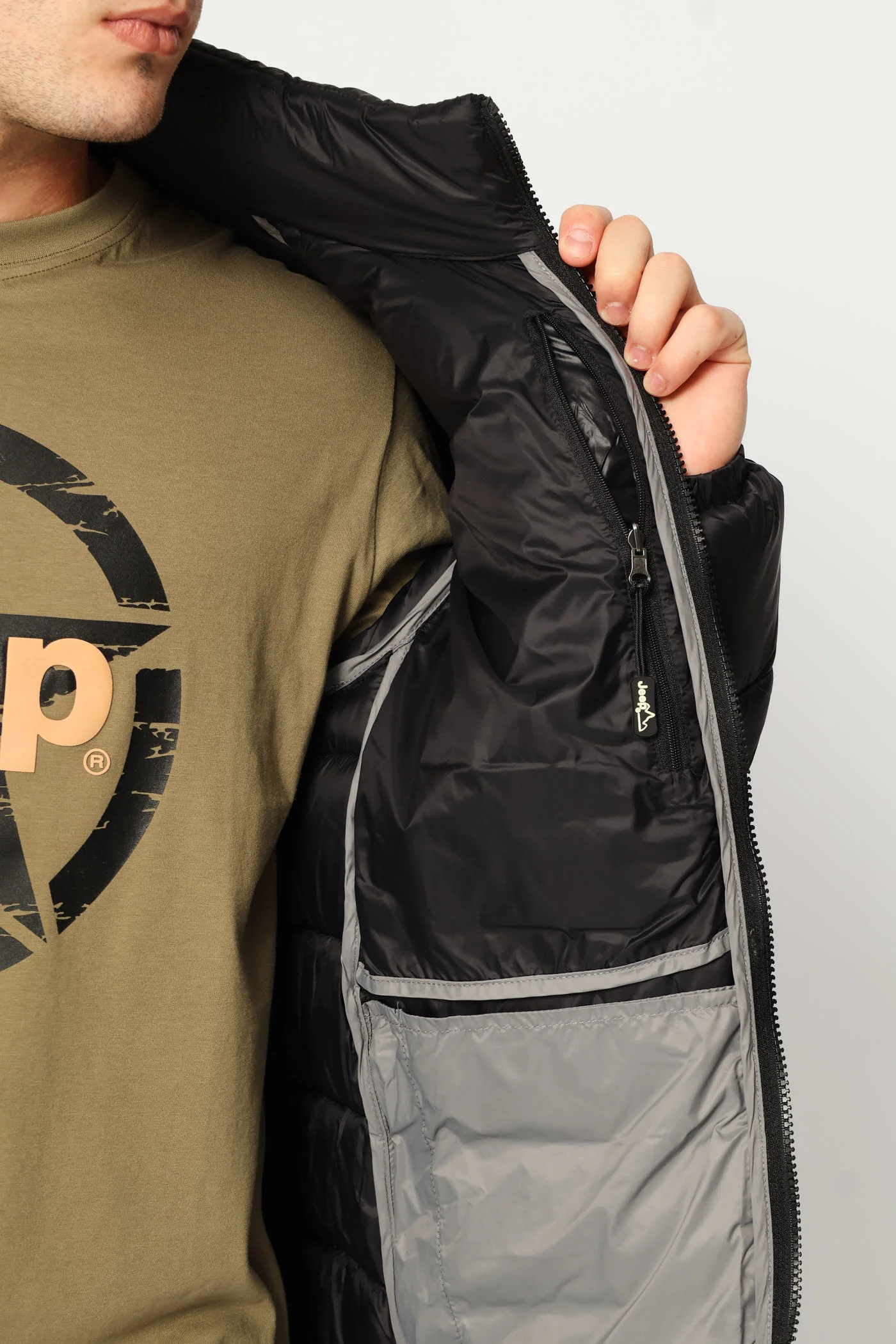 Core Long Sleeve Puffer Jacket - Black - Image 7