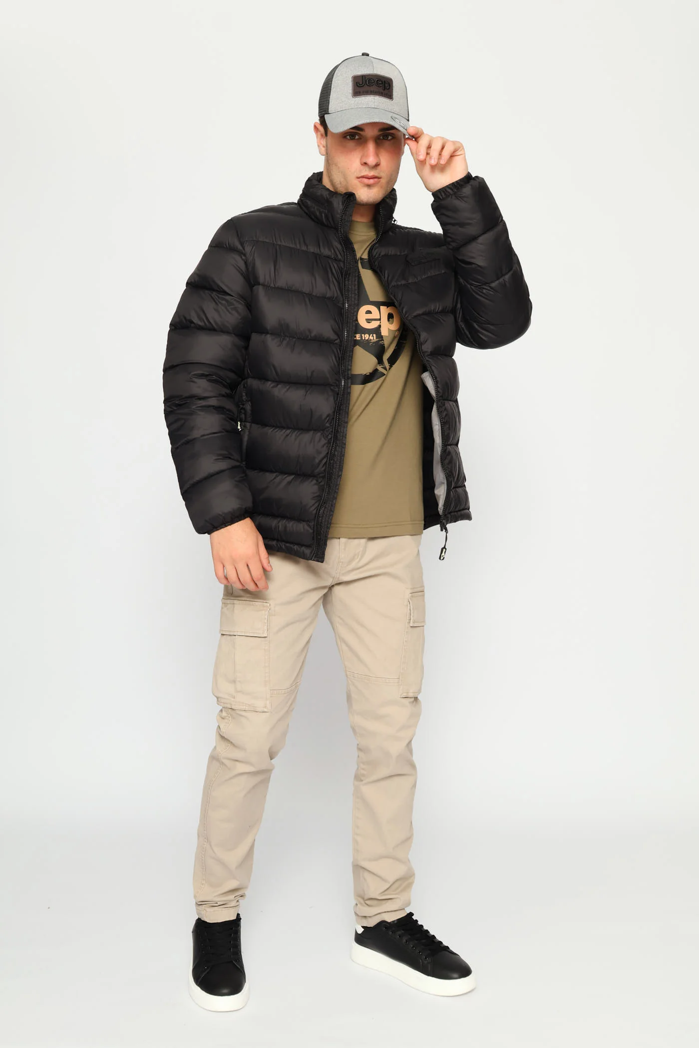 Core Long Sleeve Puffer Jacket - Black - Image 8