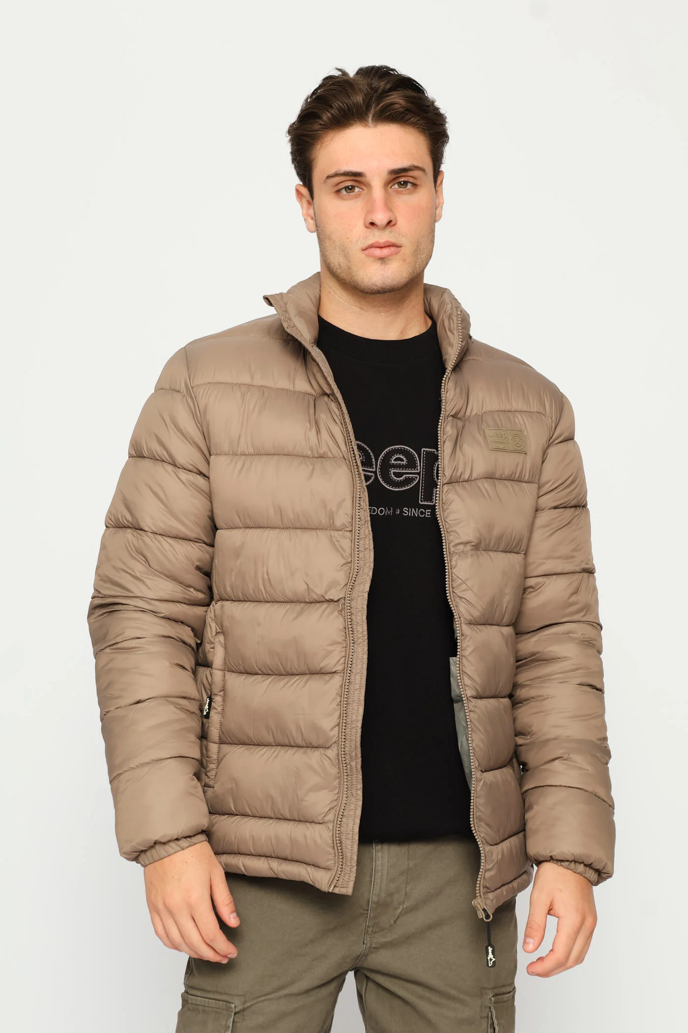 Core Long Sleeve Puffer Jacket - Brown - Image 3
