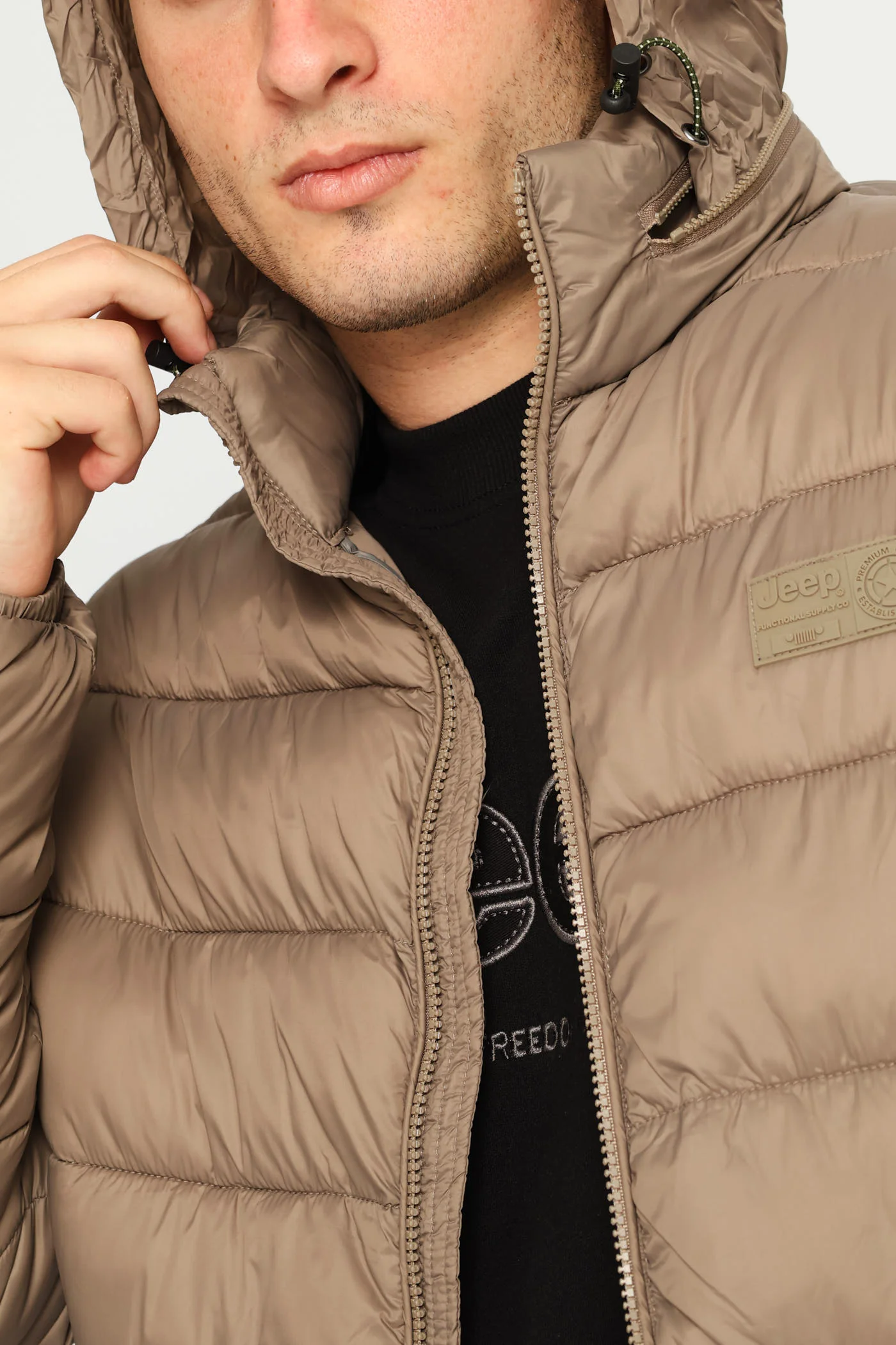 Core Long Sleeve Puffer Jacket - Brown - Image 4