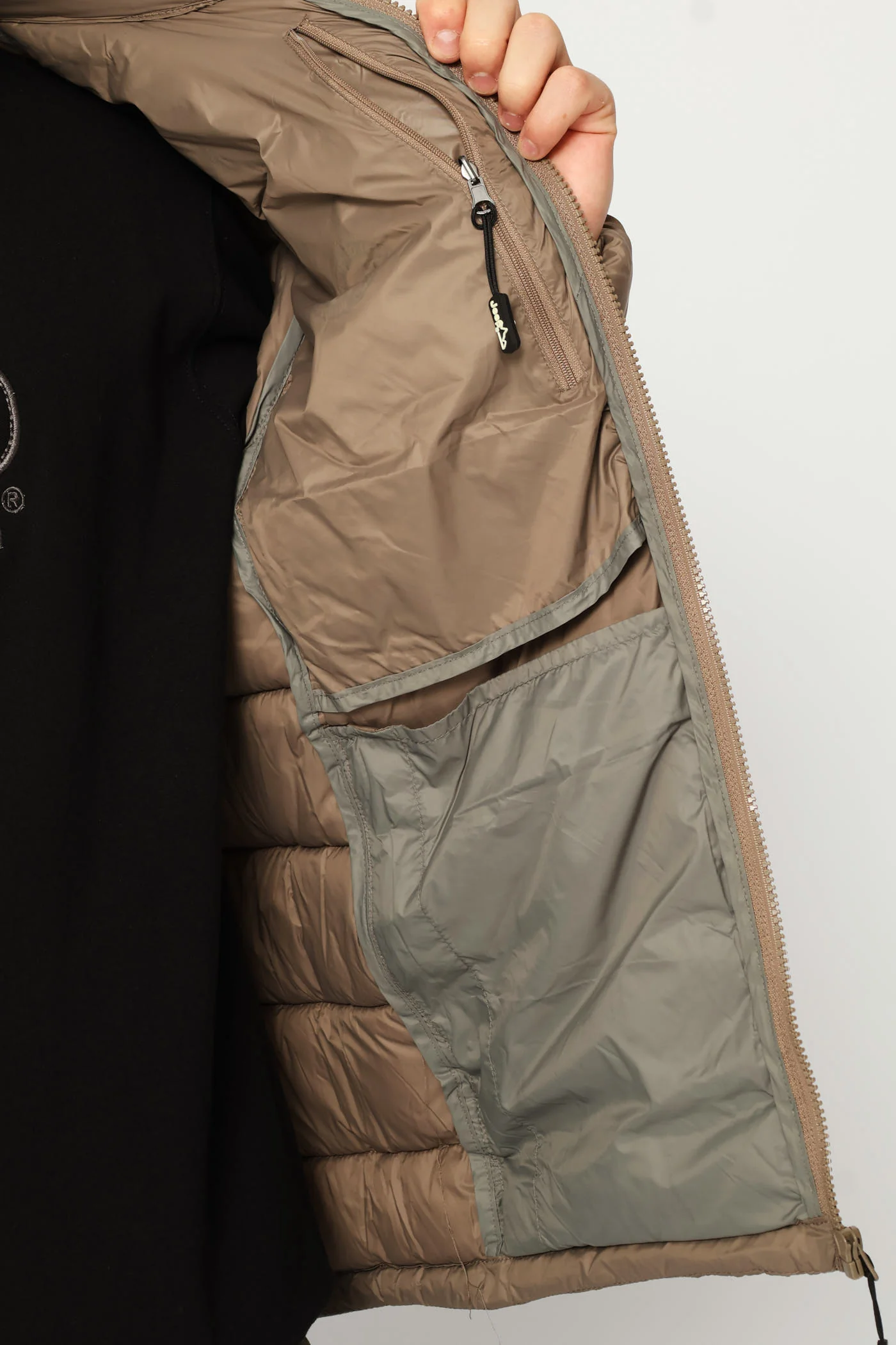 Core Long Sleeve Puffer Jacket - Brown - Image 5