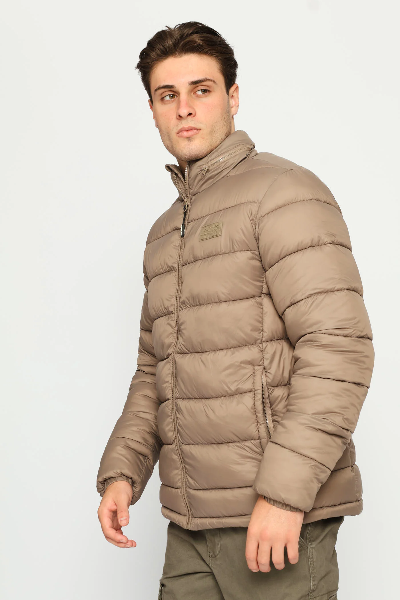 Core Long Sleeve Puffer Jacket - Brown - Image 7