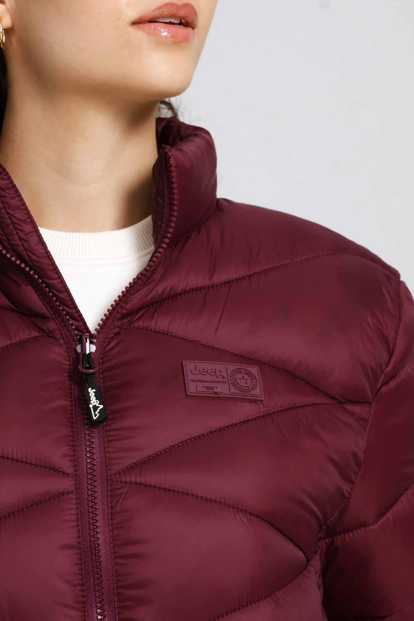 Core Puffer Jacket - Burgundy - Image 2