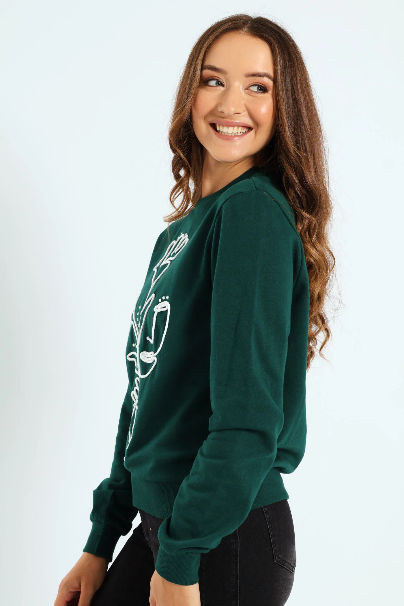 Cornelli Diamante Pullover - Bottle Green - Image 4