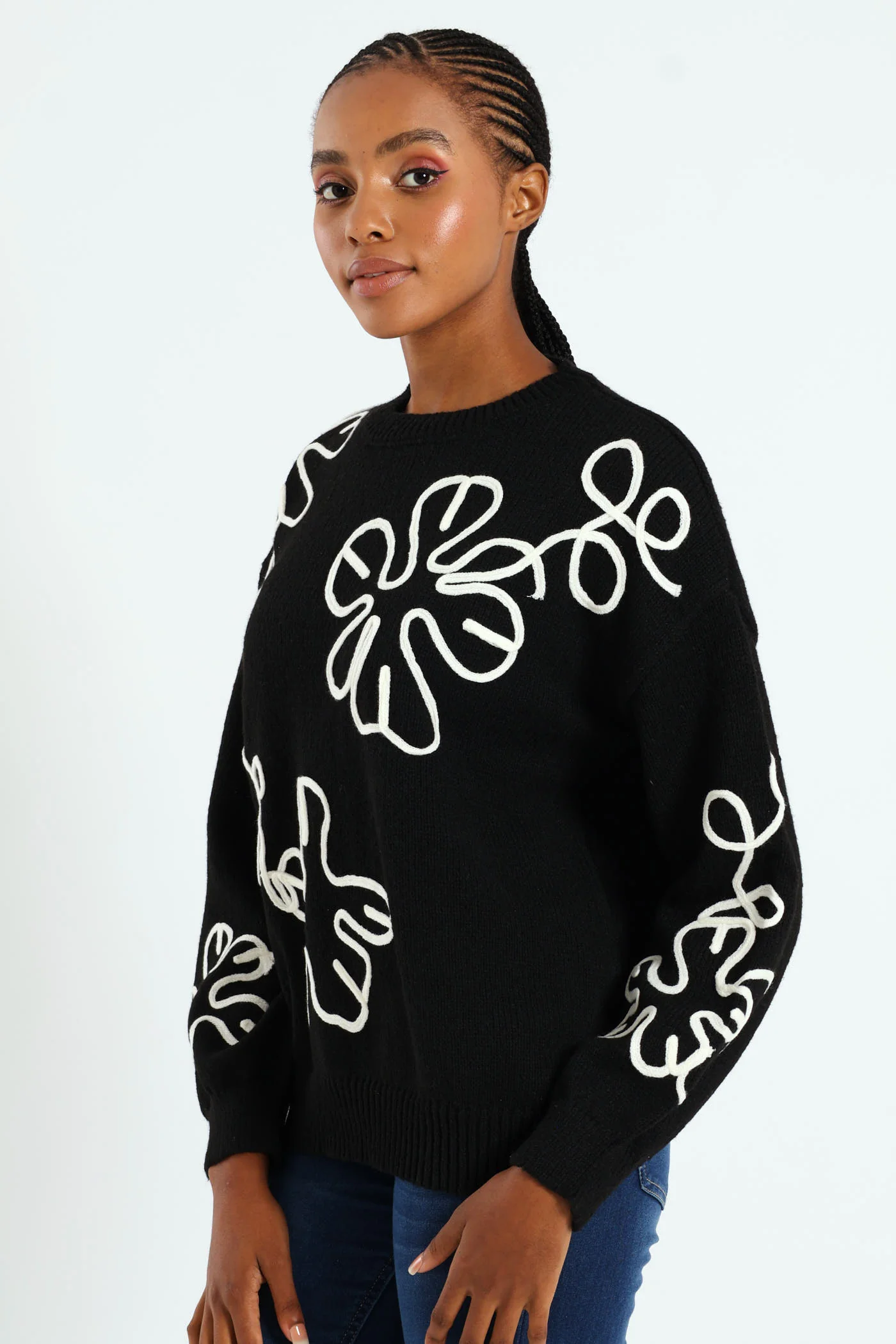 Cornelli Pullover - Black/Cream - Image 2