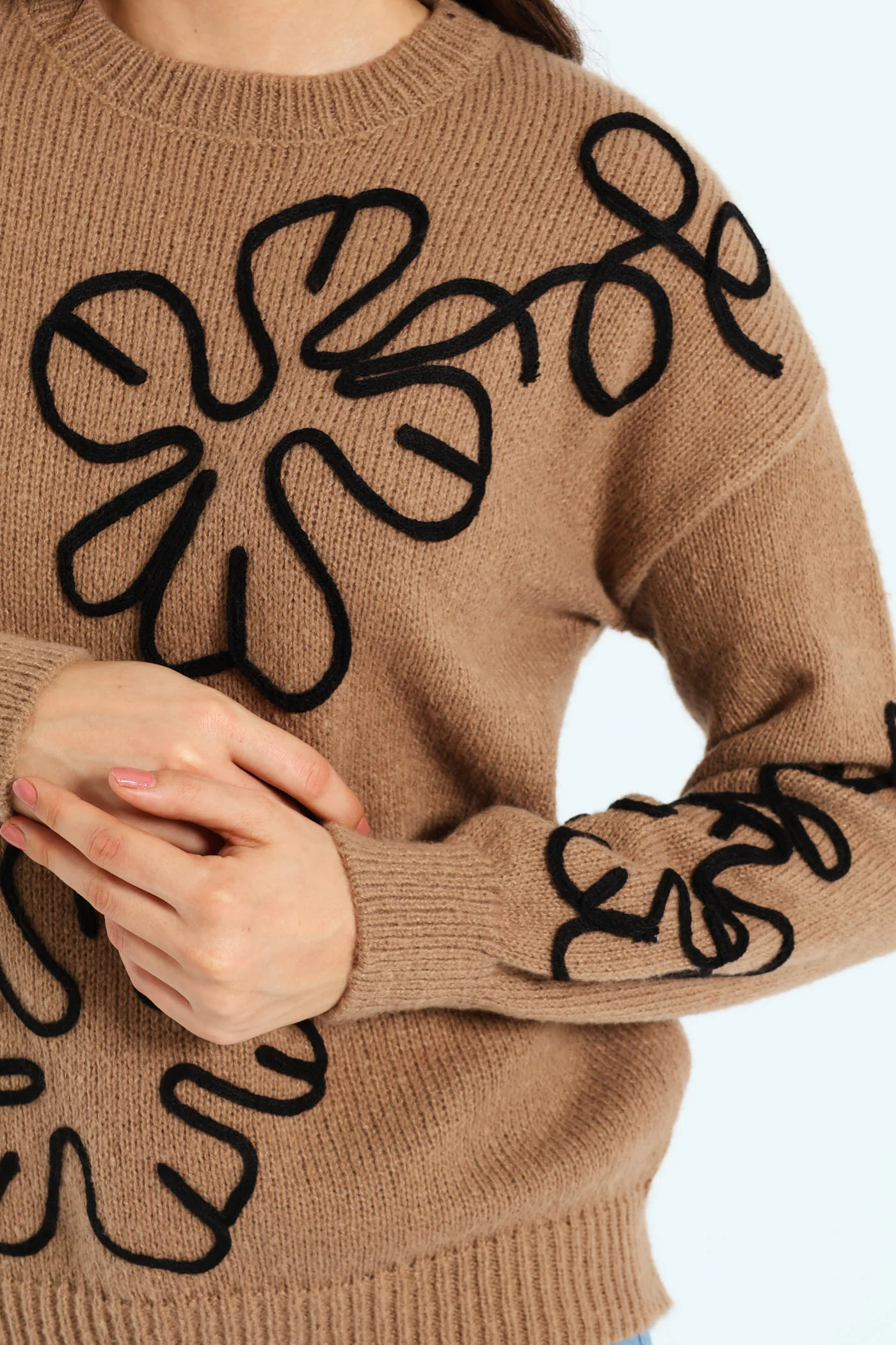 Cornelli Pullover - Dark Beige - Image 3