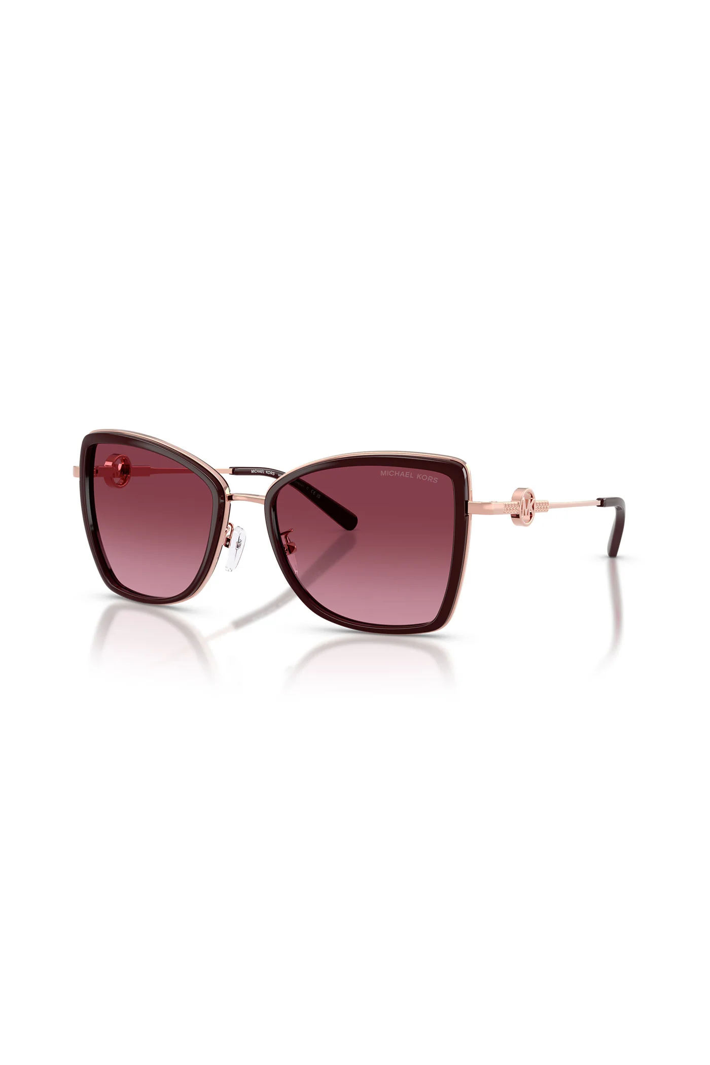 Corsica Burgundy Gradient Sunglasses - Image 2