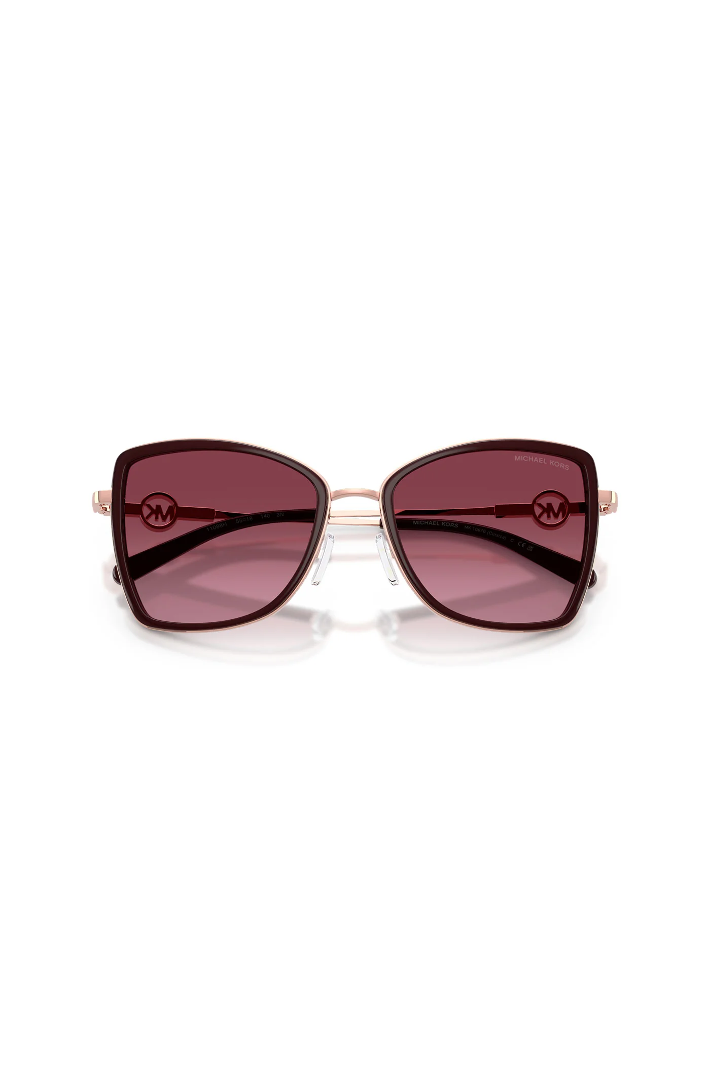 Corsica Burgundy Gradient Sunglasses - Image 5