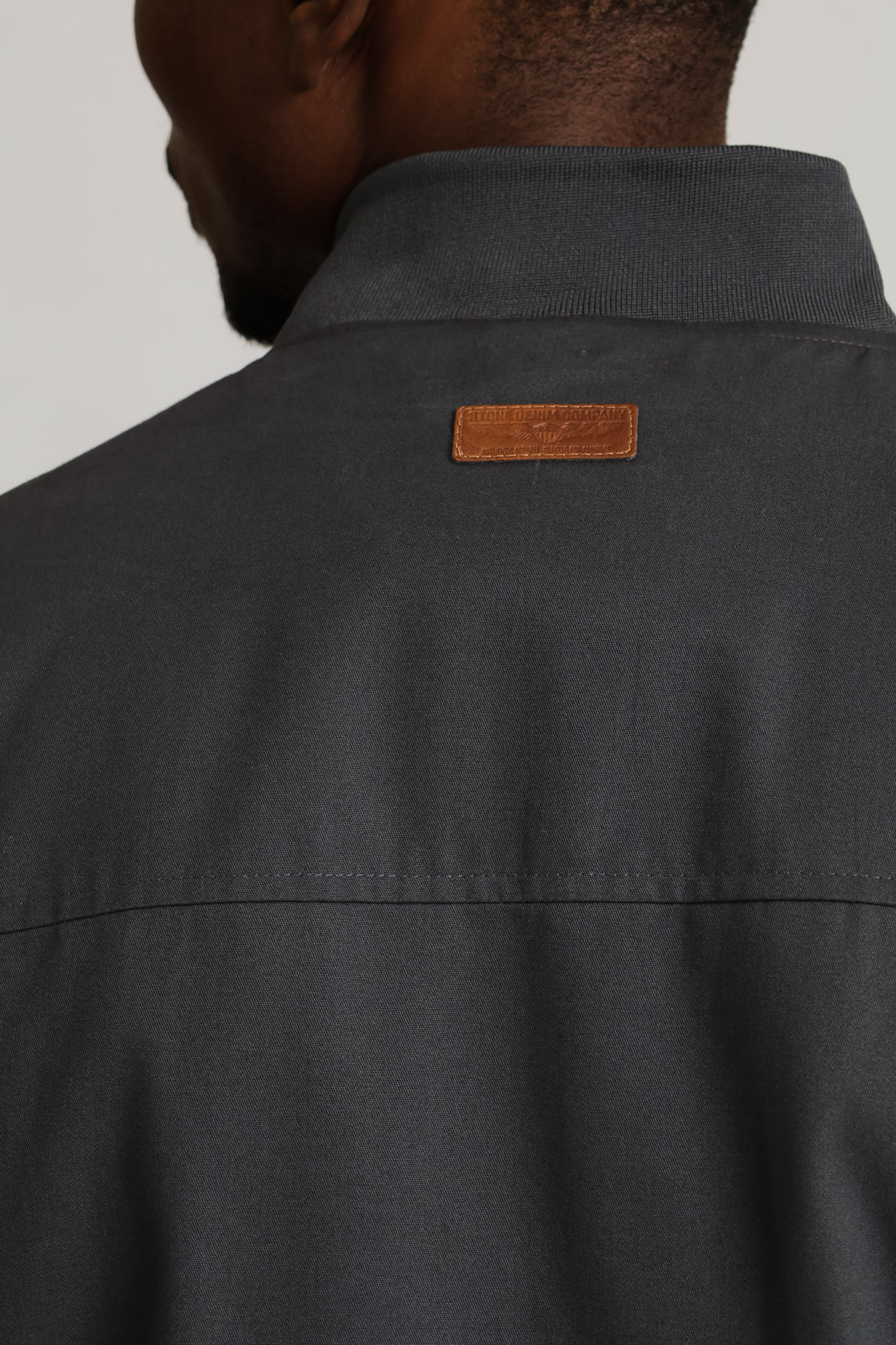 Cotton Bomber Zip Pocket - Charcoal - Image 6