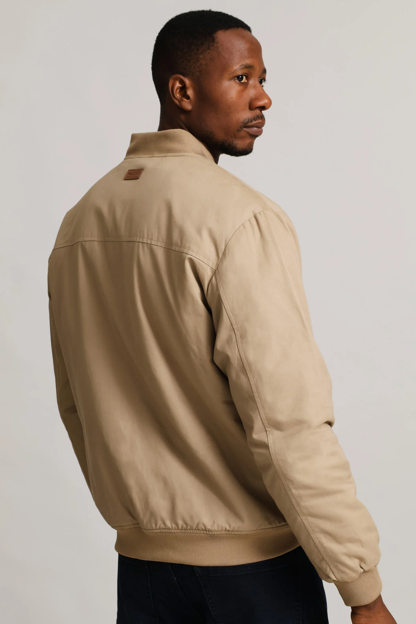 Cotton Bomber Zip Pocket - Taupe - Image 6