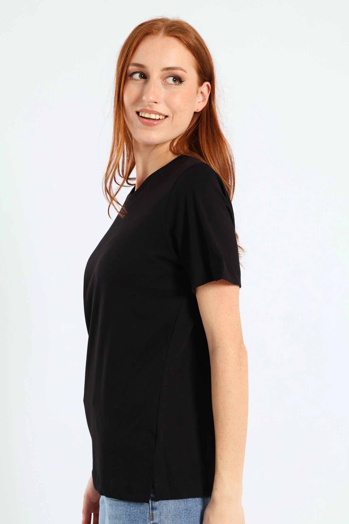 Cotton Boxy Tee - Black - Image 3