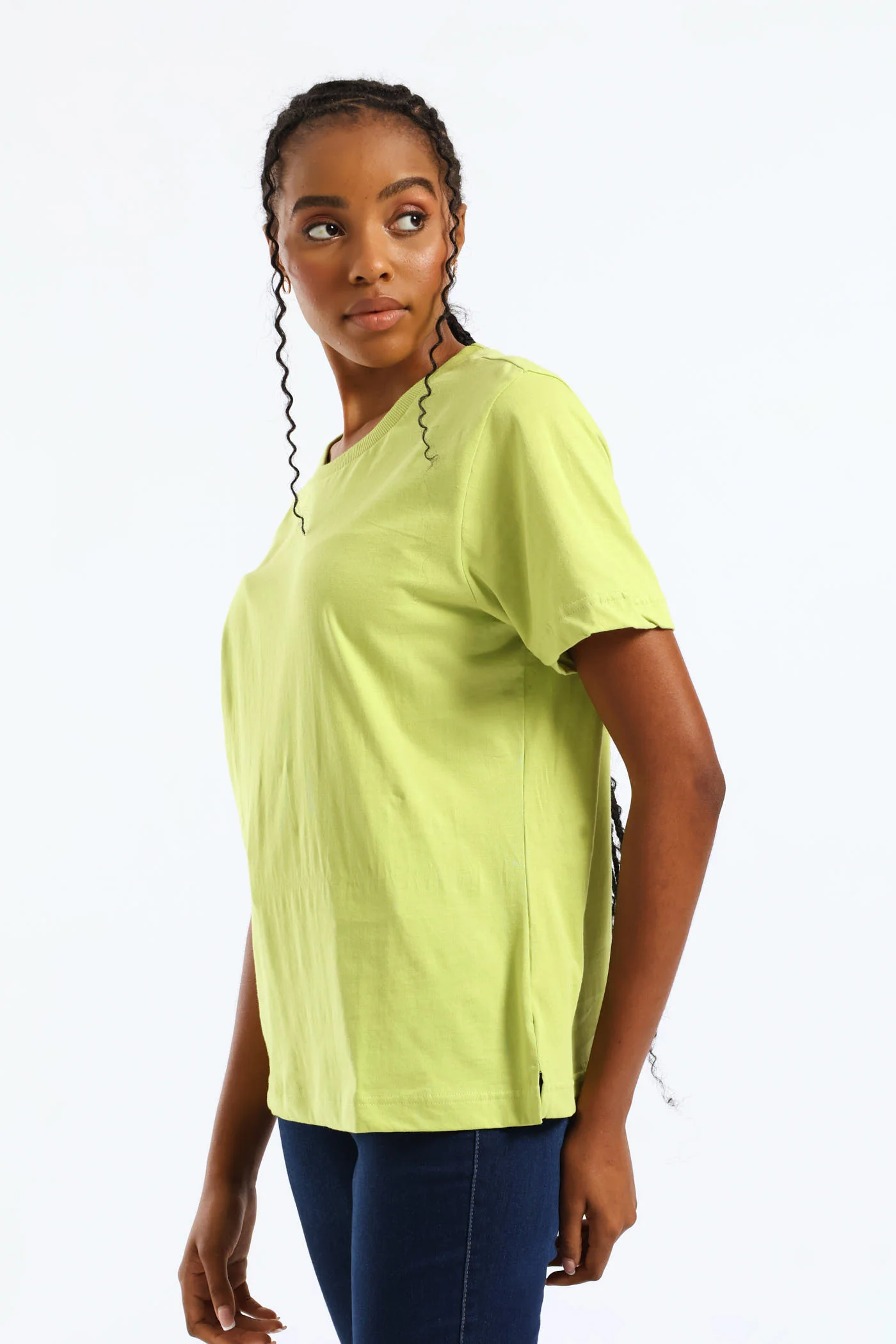 Cotton Boxy Tee - Bright Chartreuse - Image 3