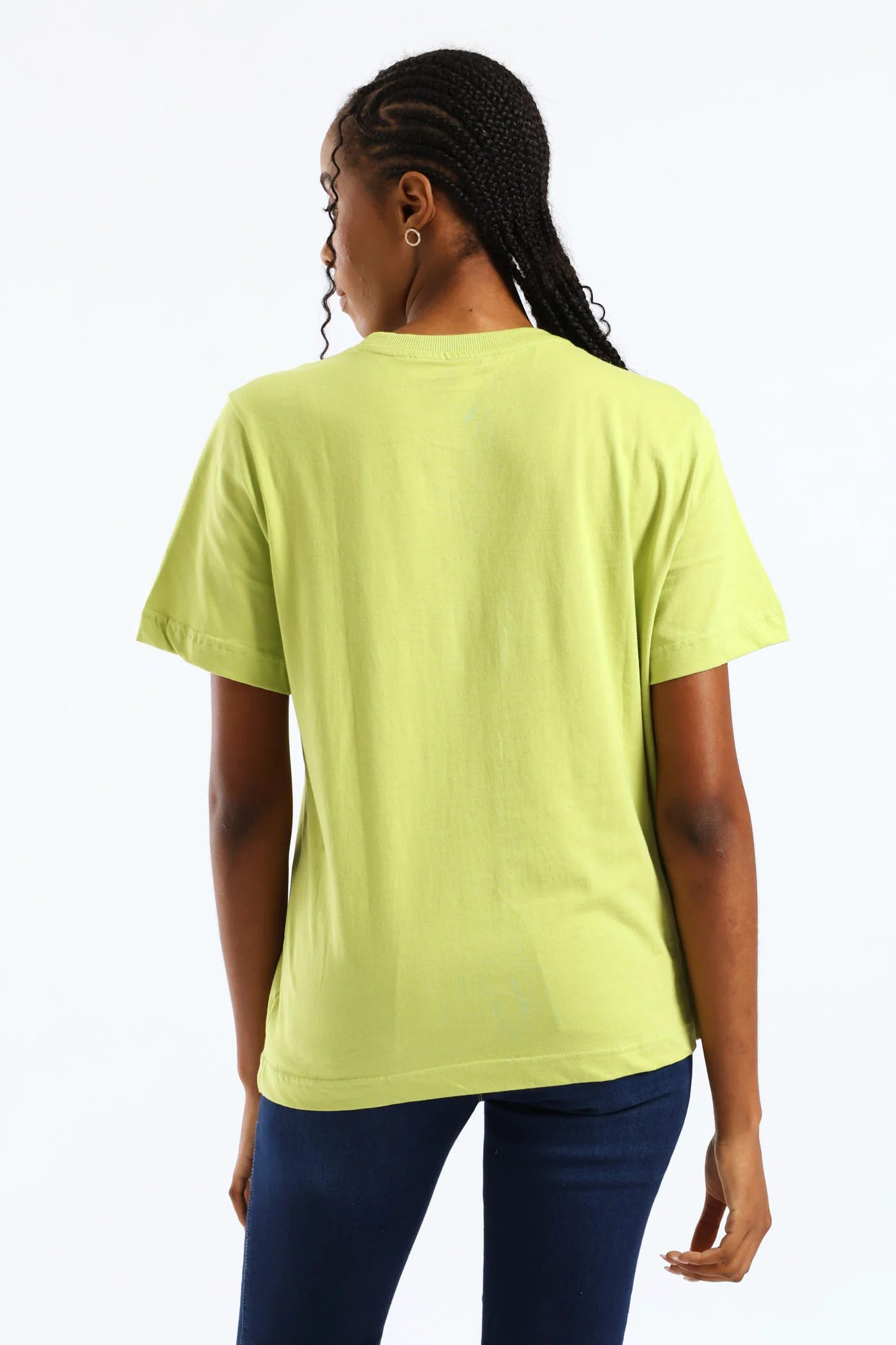 Cotton Boxy Tee - Bright Chartreuse - Image 4