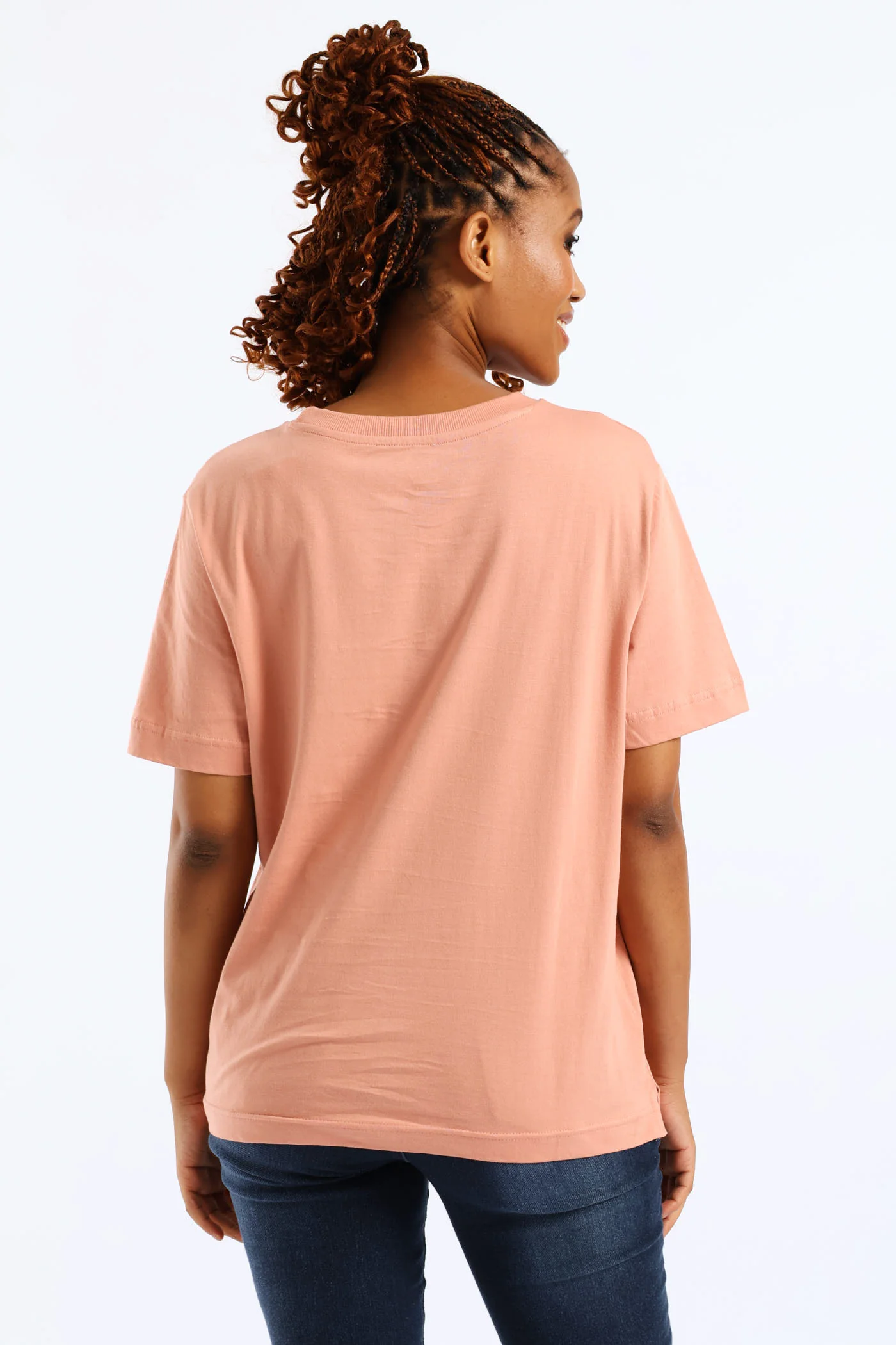 Cotton Boxy Tee - Rose - Image 4
