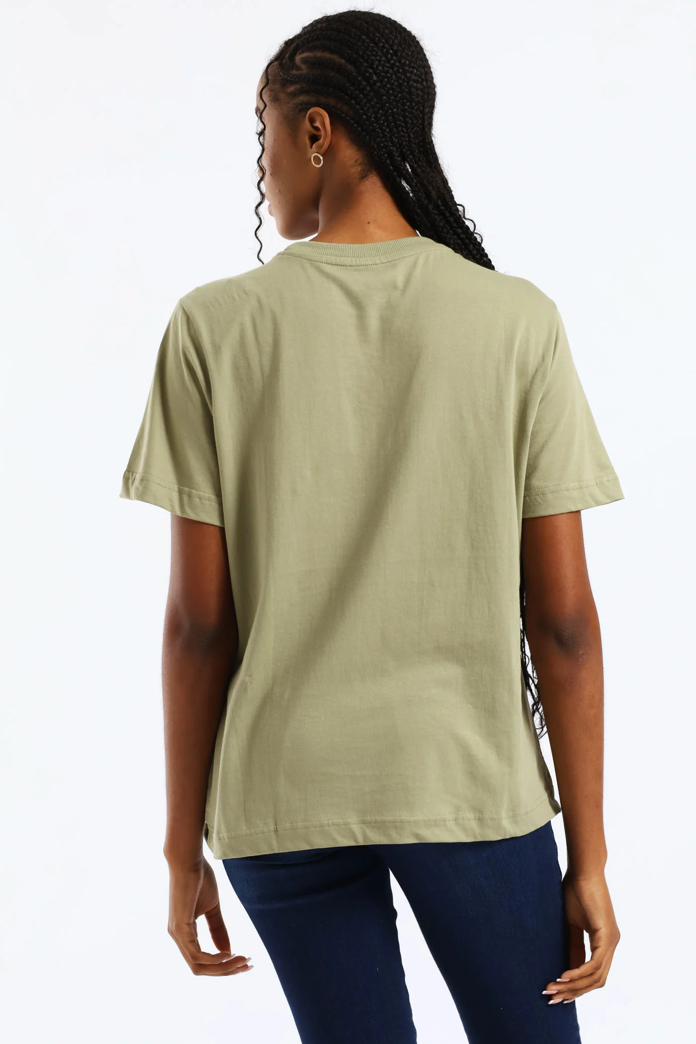 Cotton Boxy Tee - Swamp Green - Image 4