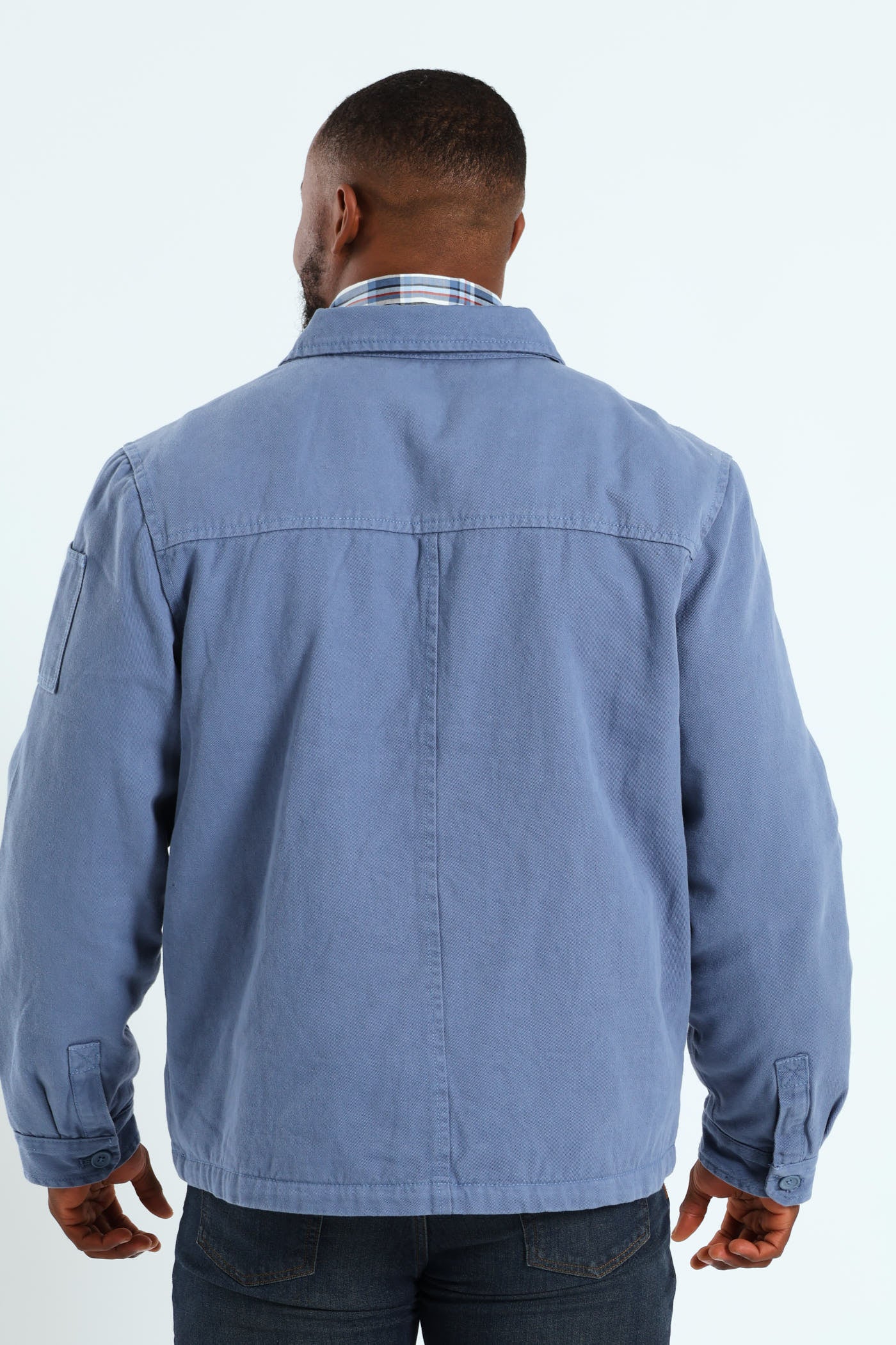 Cotton Flap Pocket Shacket - Steel Blue - Image 4