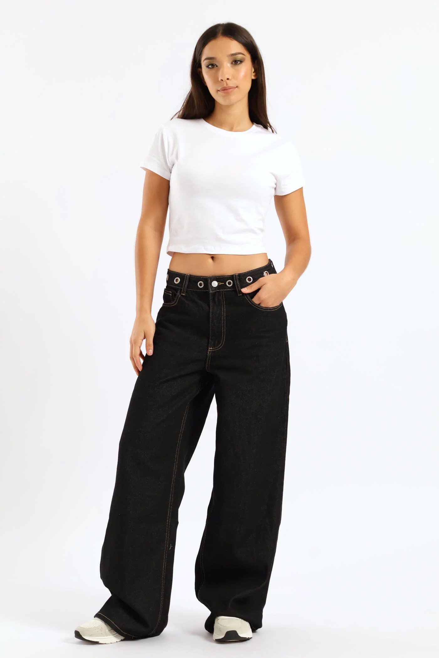 Cotton Lycra Basic Baby Tee - White - Image 4