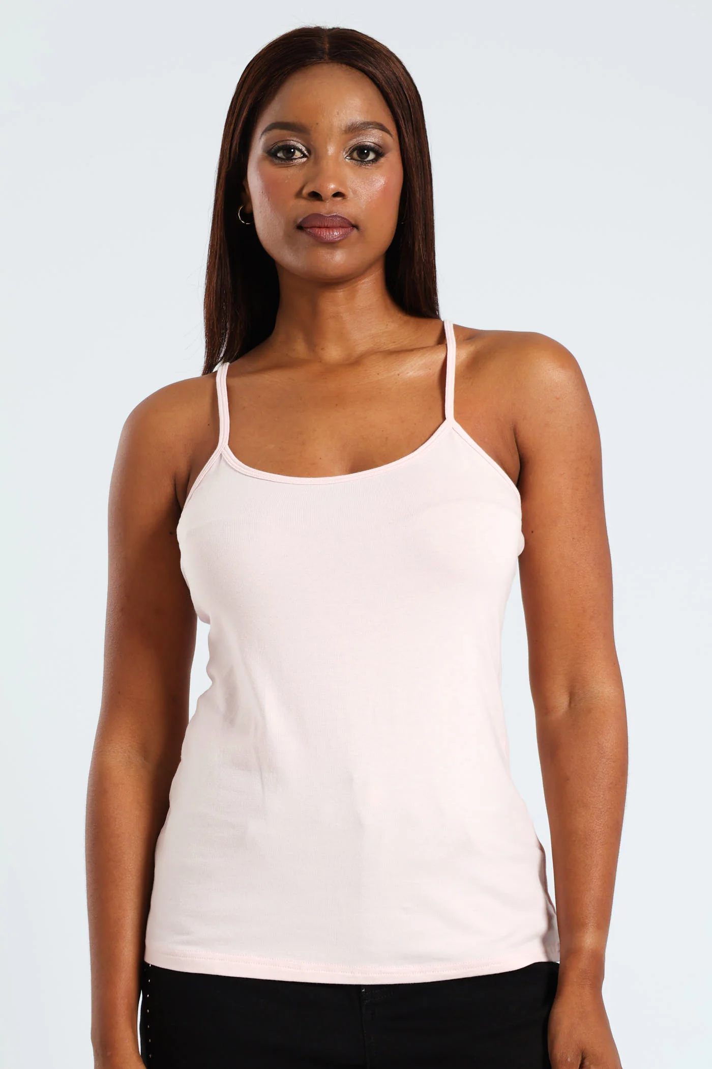 Cotton Lycra Cami Top - Blush - Image 3