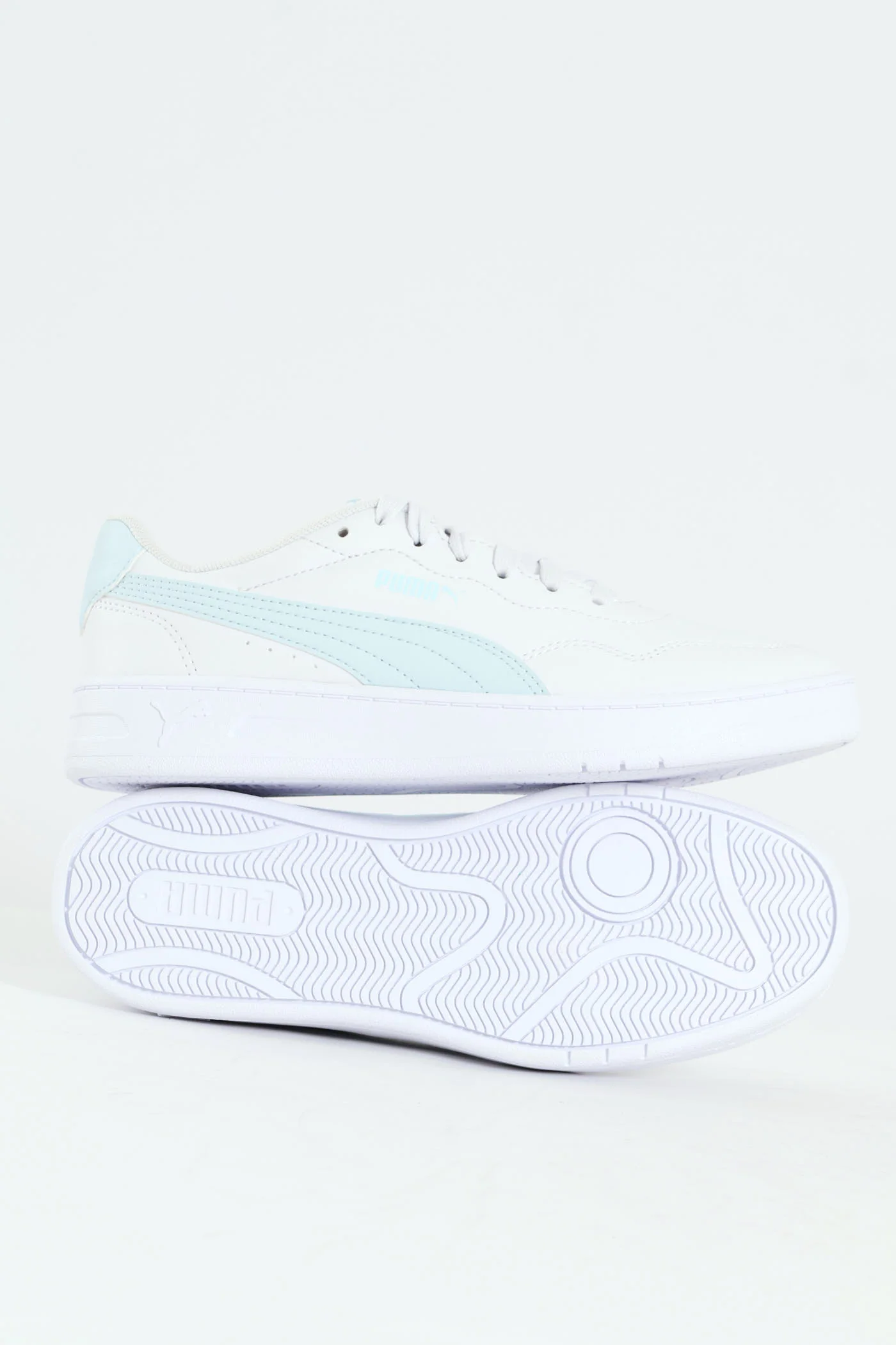 Court Lally Sneaker - White/Light Blue - Image 6