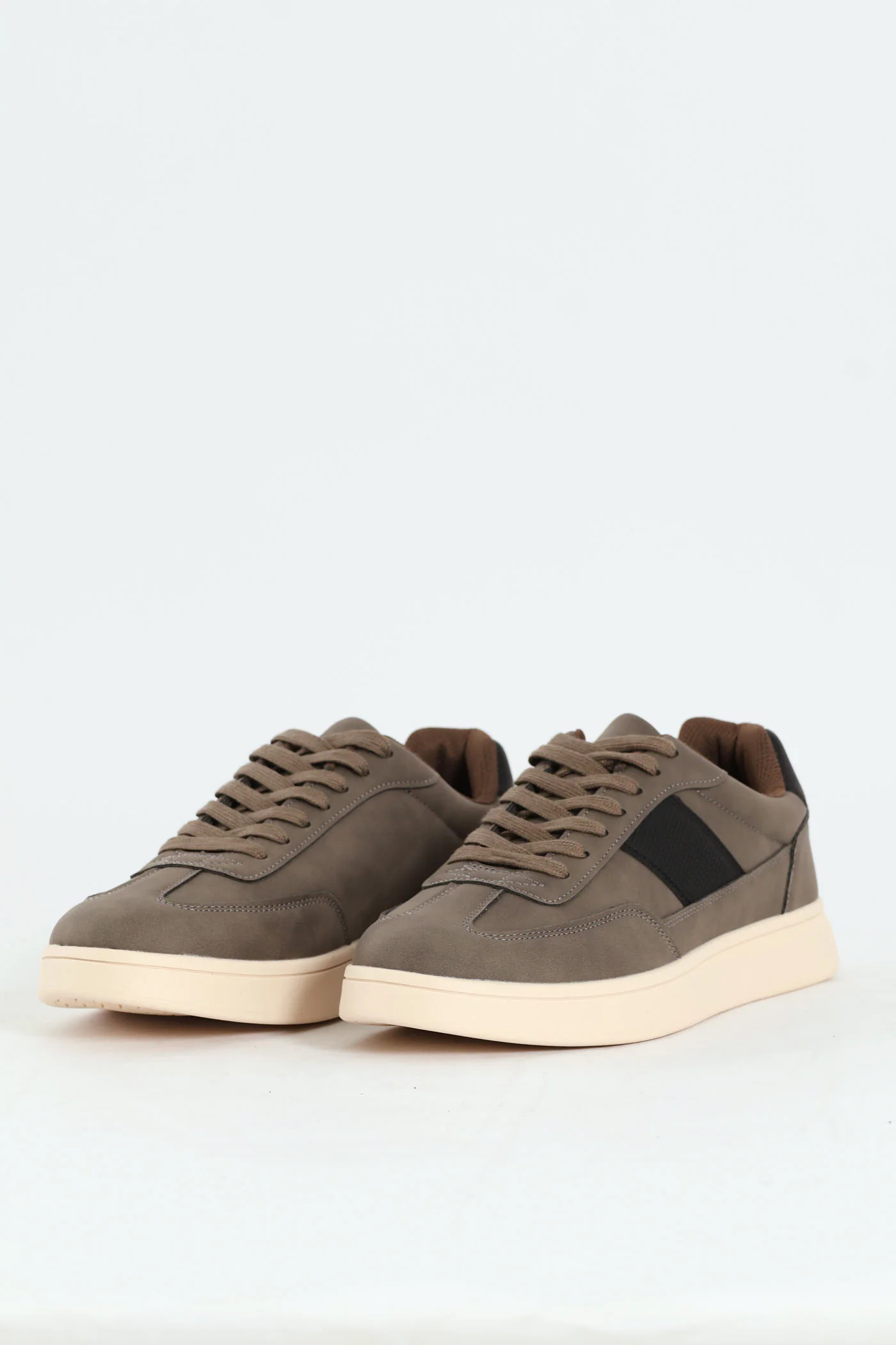 Court Sneaker With Side Stripe - Grey - Image 2