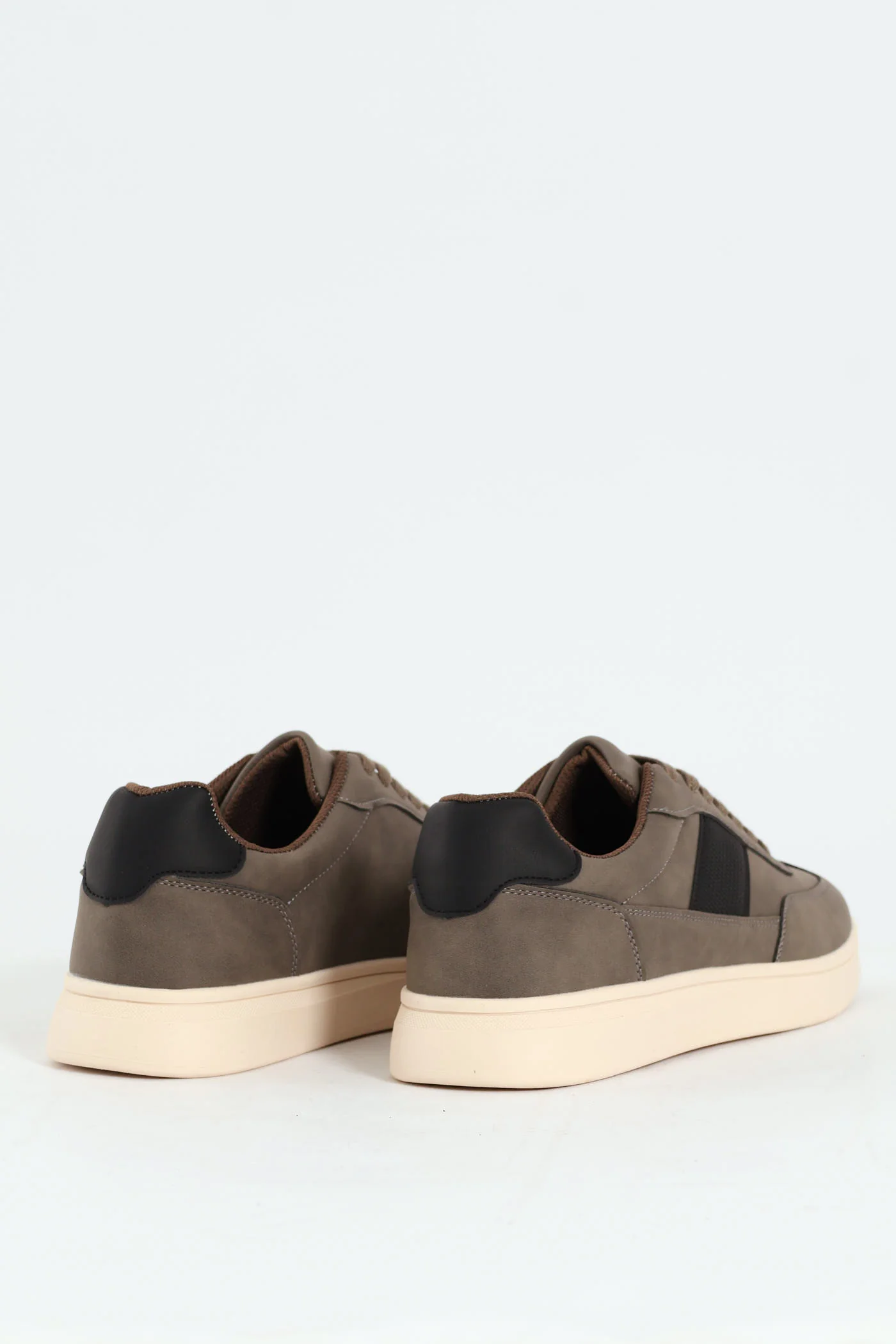Court Sneaker With Side Stripe - Grey - Image 3