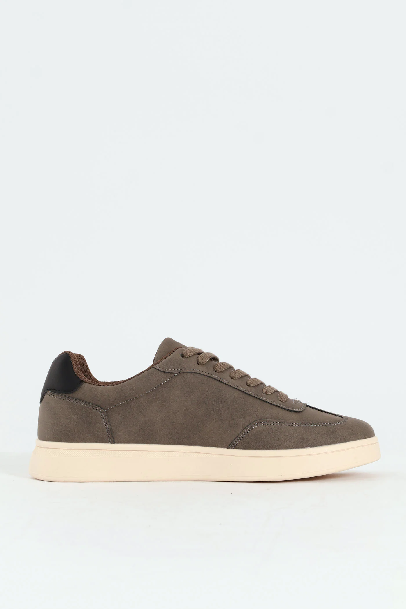 Court Sneaker With Side Stripe - Grey - Image 4