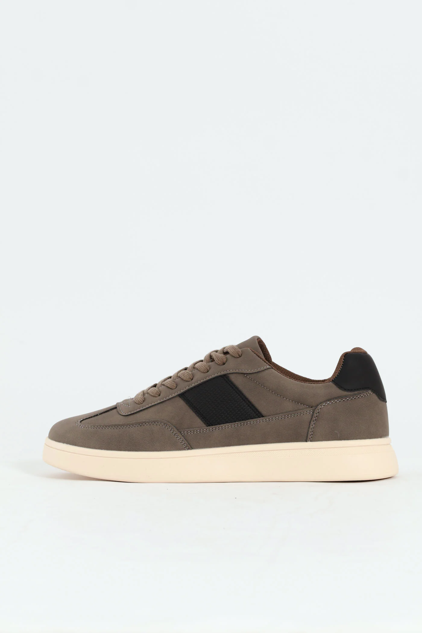 Court Sneaker With Side Stripe - Grey - Image 5