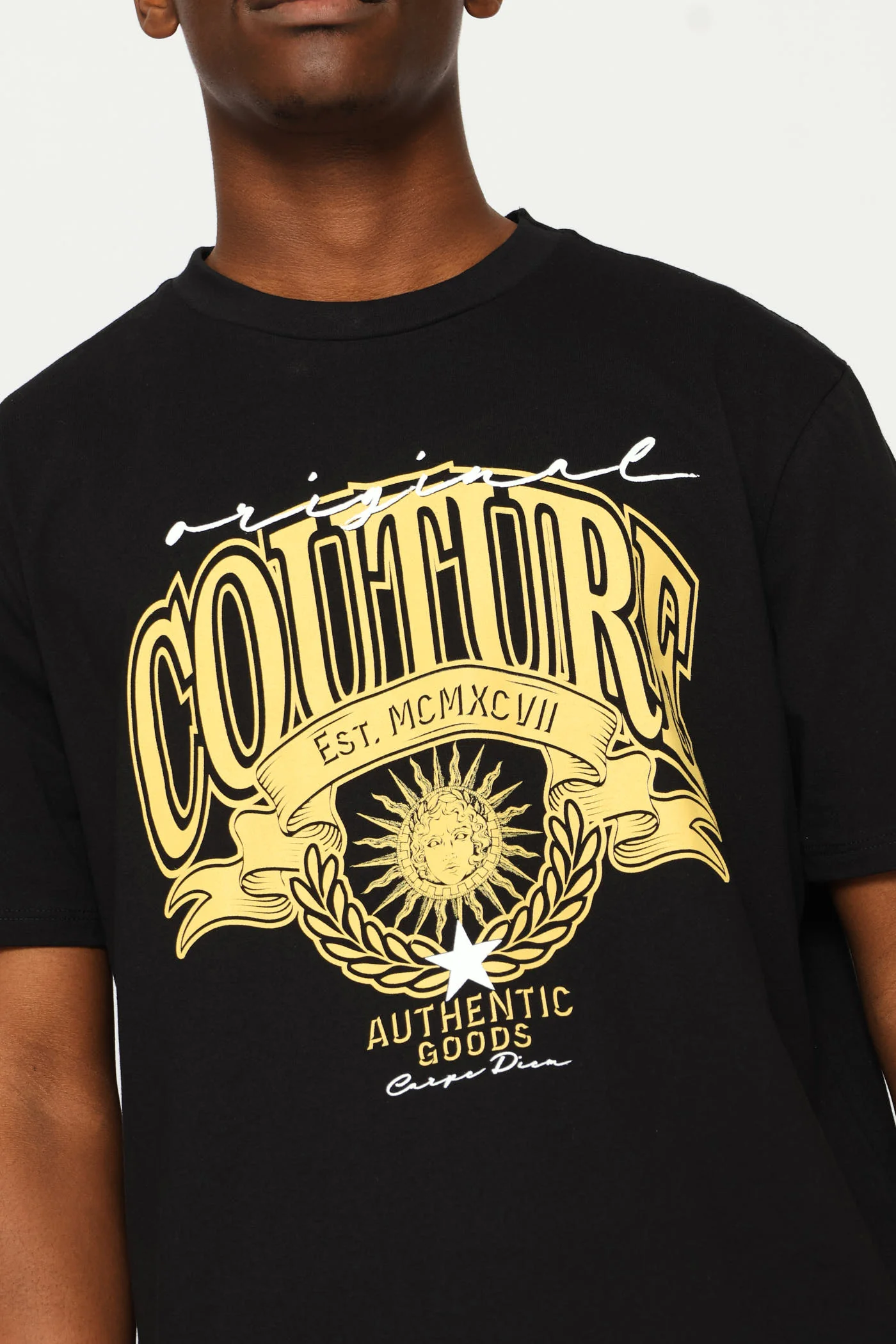 Couture Statement Front Print Tee - Black - Image 2
