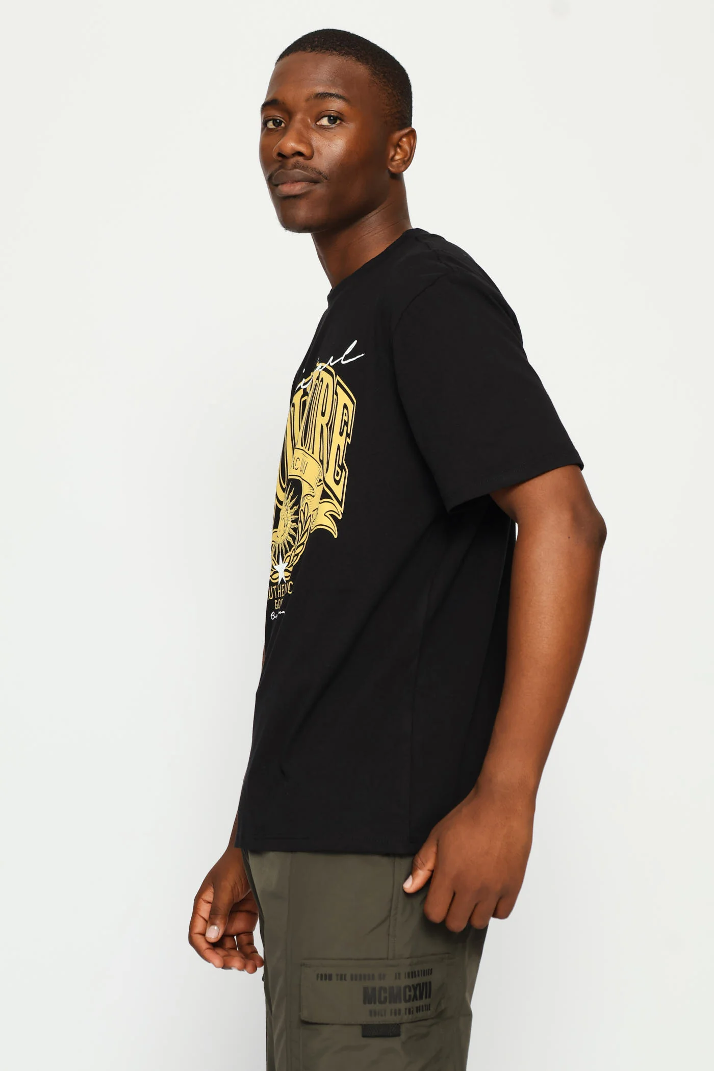 Couture Statement Front Print Tee - Black - Image 3