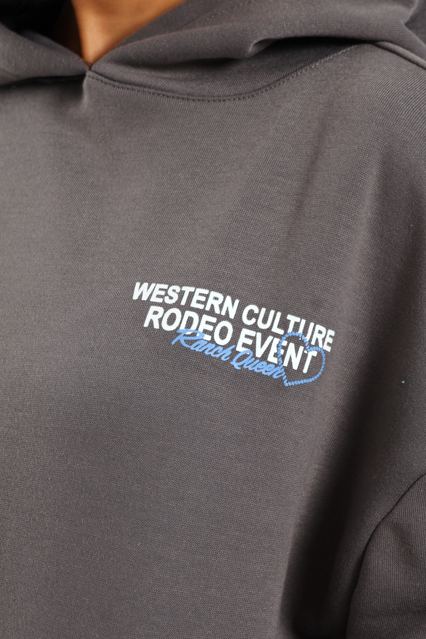 Cowboy Kanga Pocket Hoody - Charcoal - Image 4