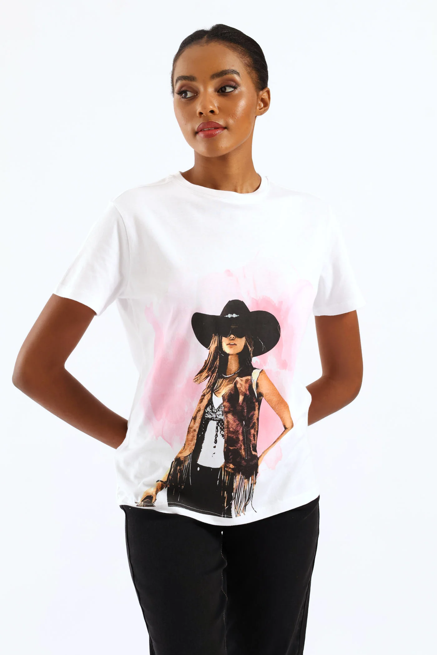 Cowgirl Foil Tee - White - Image 4