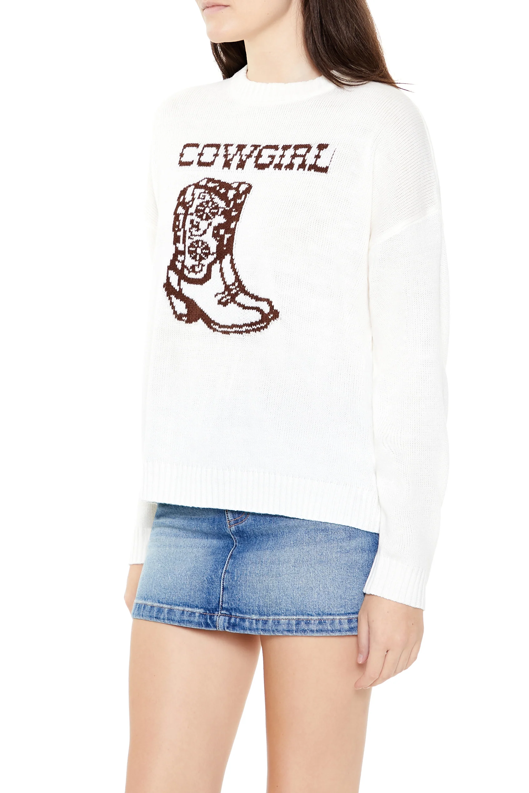 Cowgirl Graphic Sweater - White - Image 8