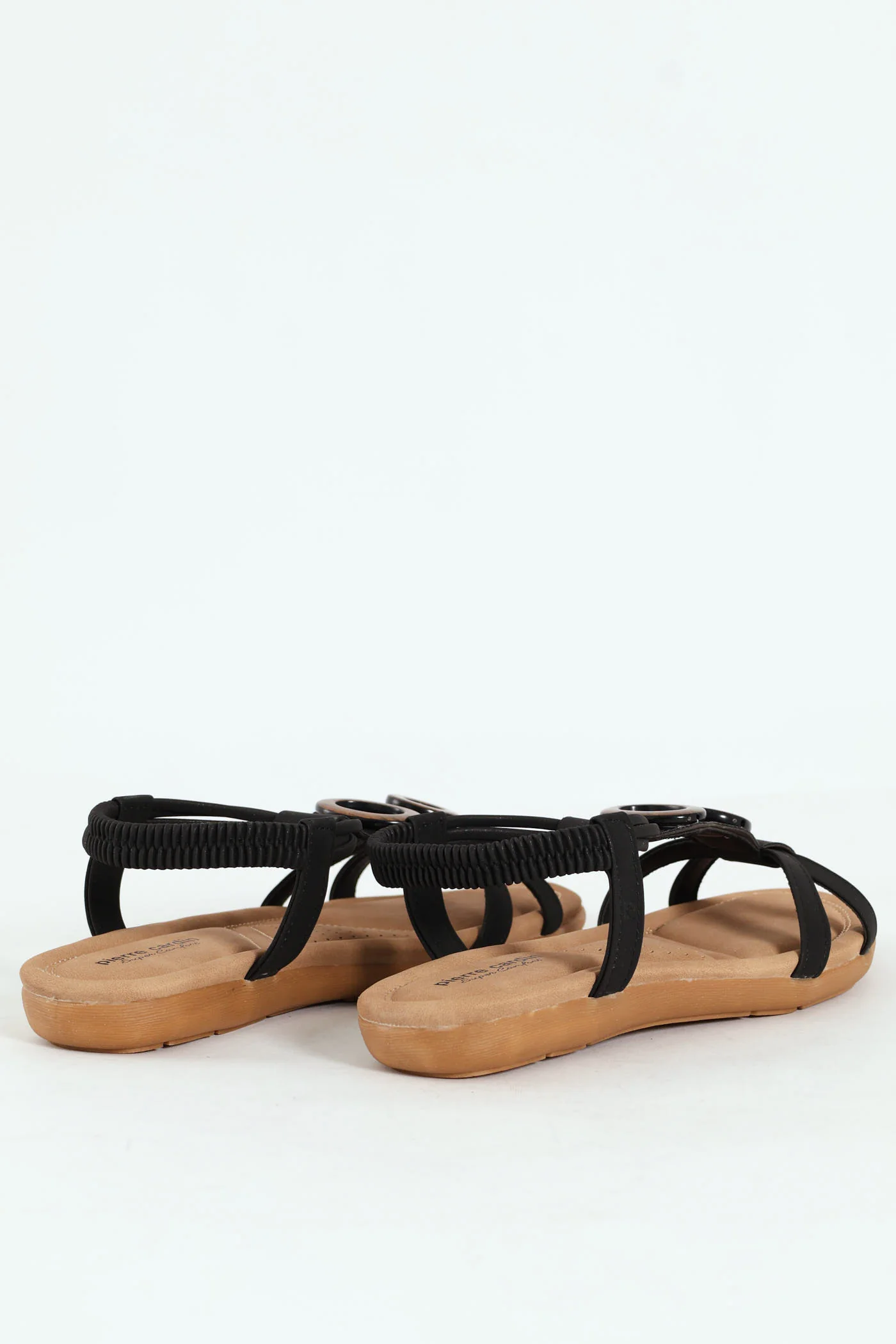 Crayda Embellished T-Strap Ankle Strap Sandal - Black - Image 4