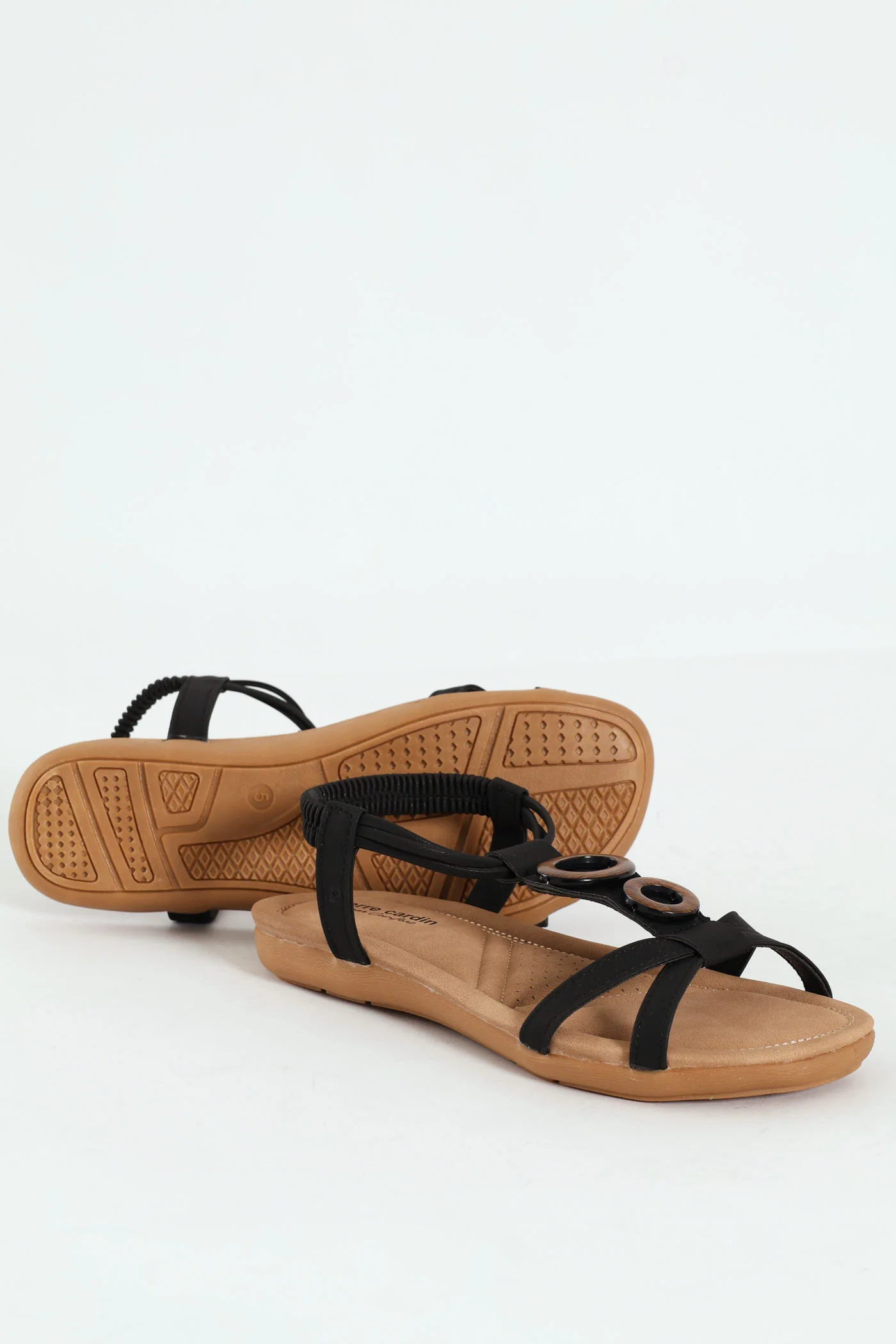 Crayda Embellished T-Strap Ankle Strap Sandal - Black - Image 5