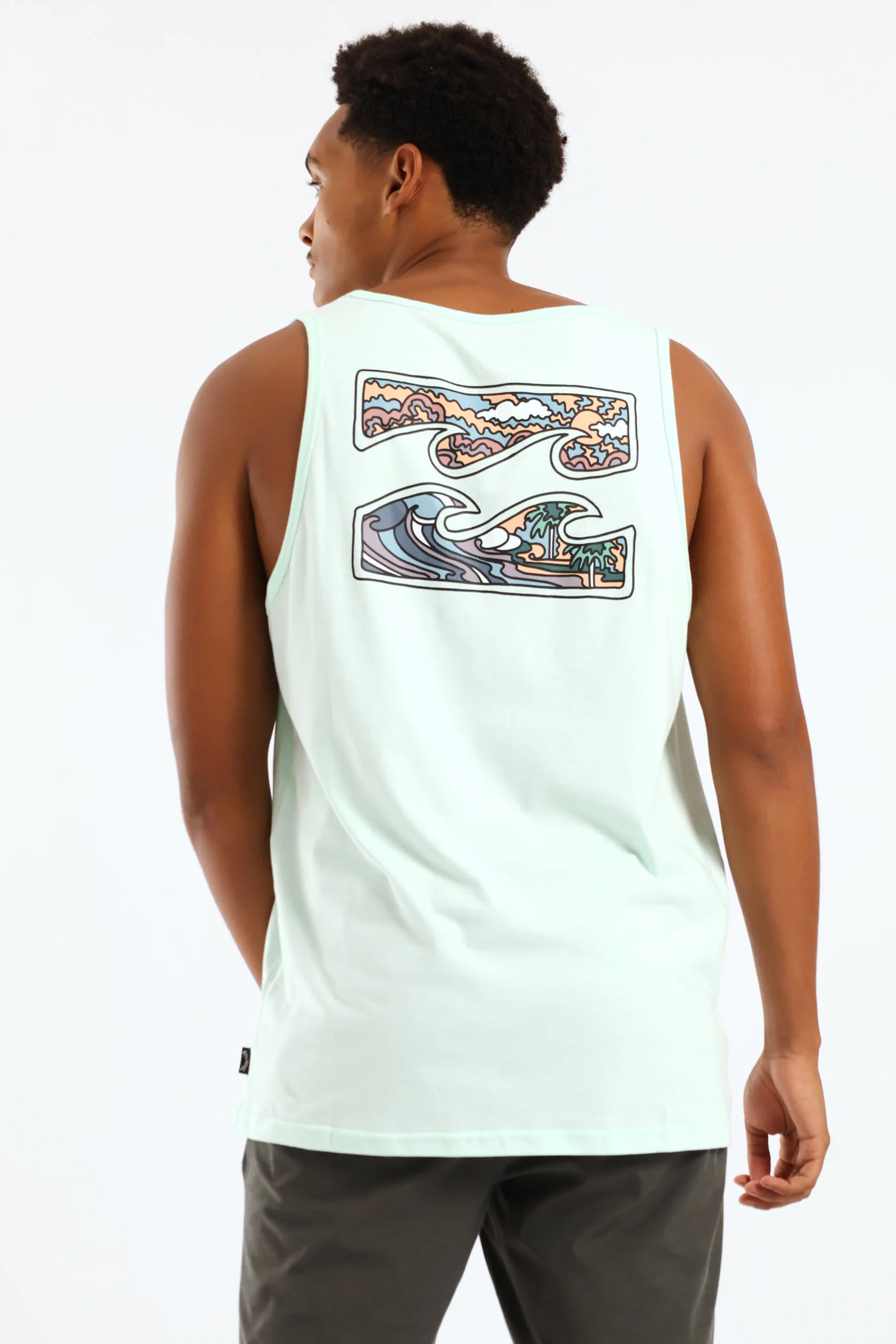 Crayon Wave Tee - Blue - Image 4
