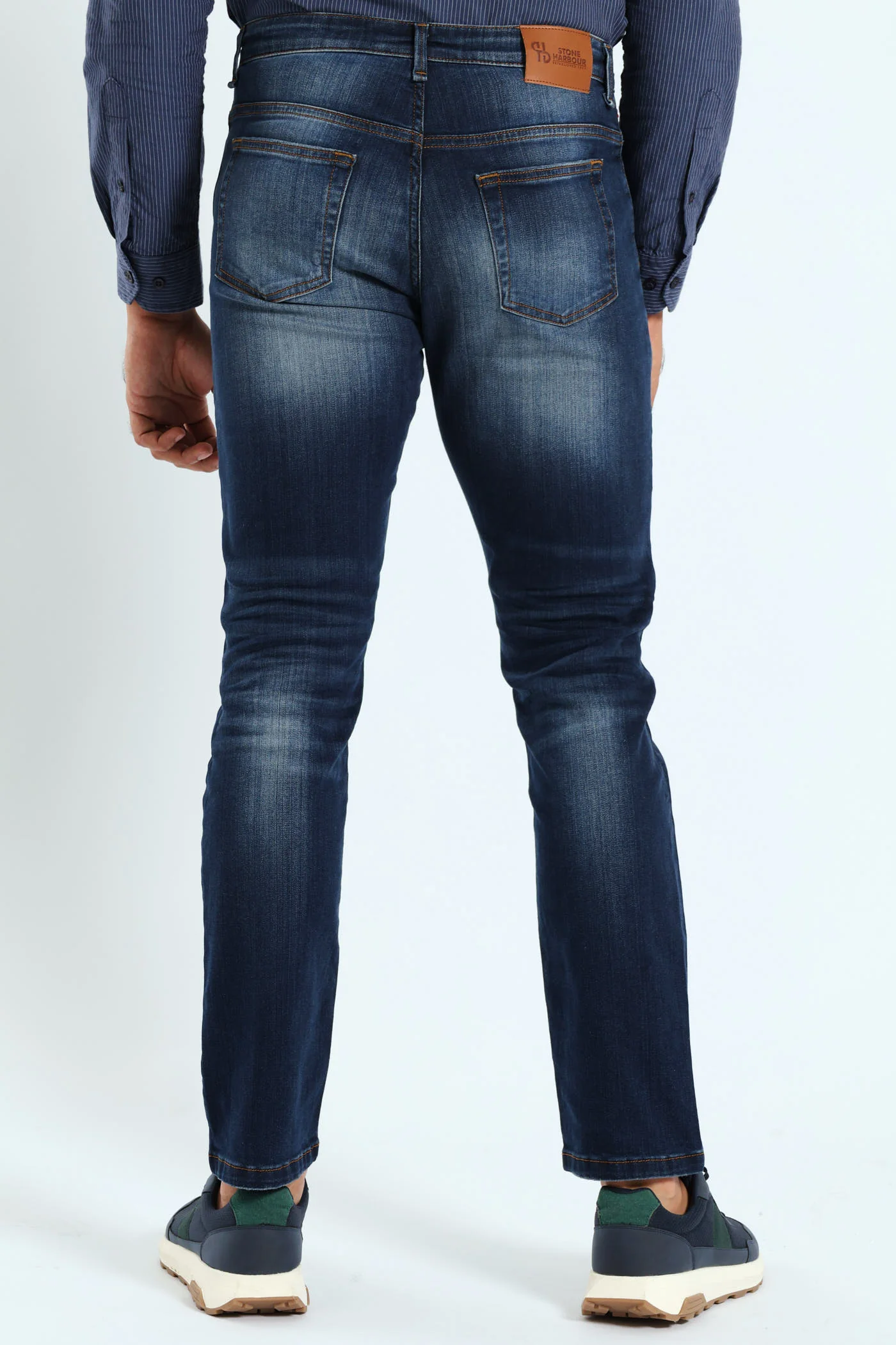 Crease Tint Slim Denim - Dark Blue - Image 3