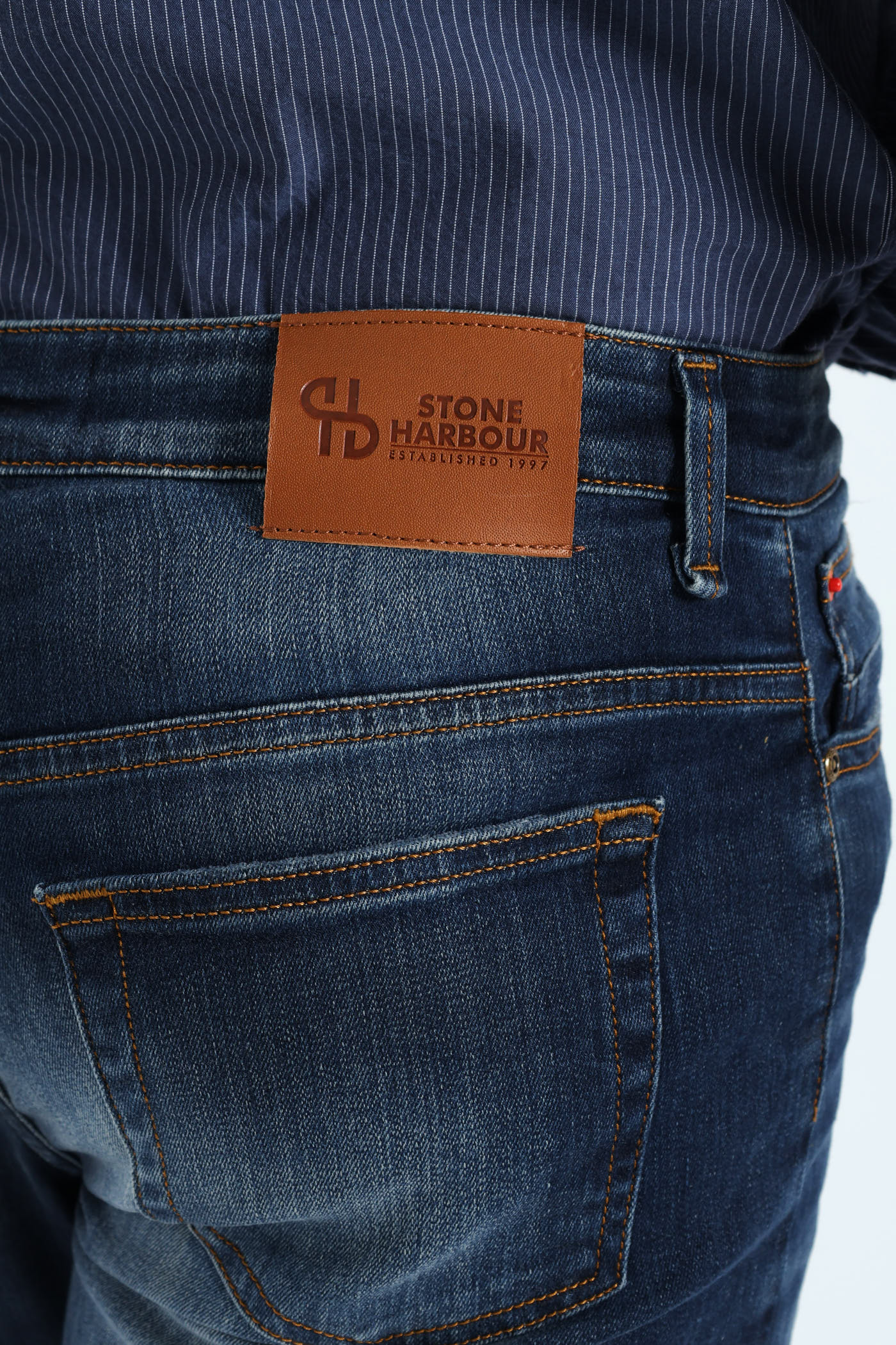 Crease Tint Slim Denim - Dark Blue - Image 5