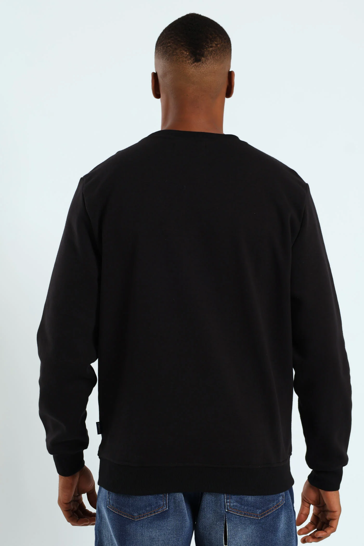 Crew Fleece Sweat Top - Black - Image 4