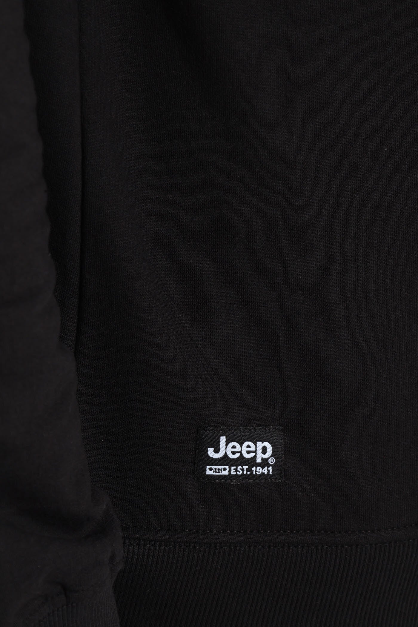 Crew Neck Letter Fleece Sweat Top - Black - Image 5
