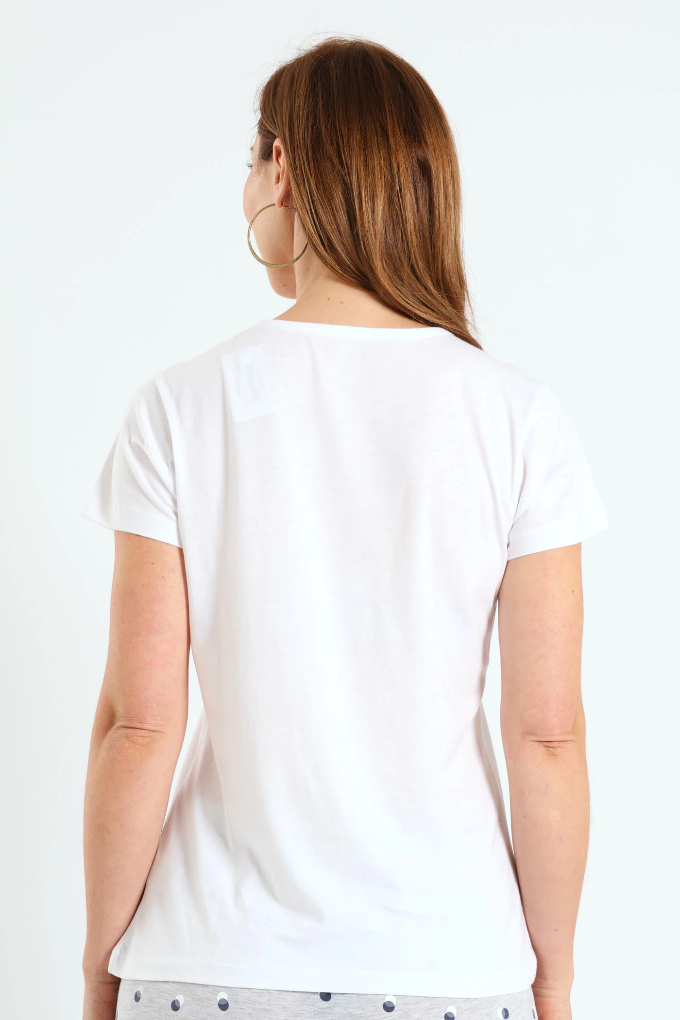 Crew Neck Modal Tee - White - Image 3