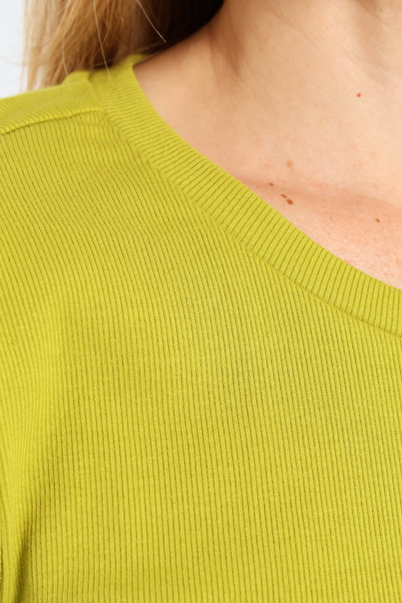 Crew Rib Fitted Tee - Bright Chartreuse - Image 3