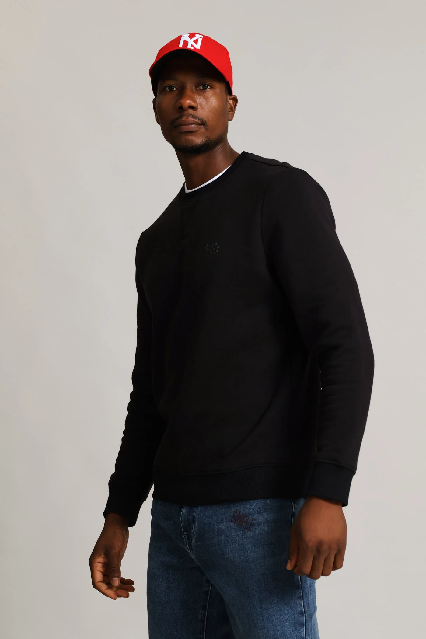 Crew Sweat Top - Black - Image 3