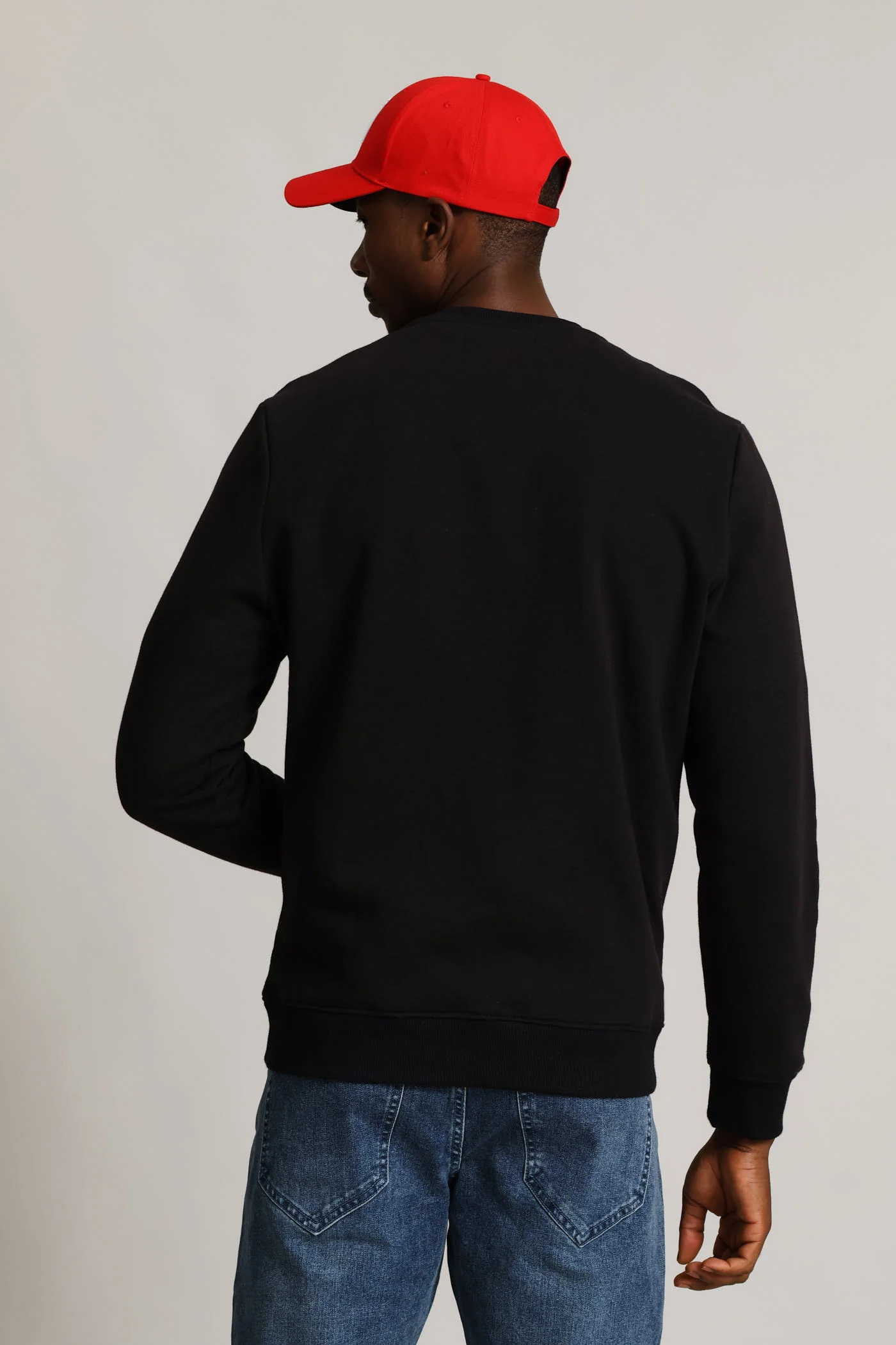 Crew Sweat Top - Black - Image 4