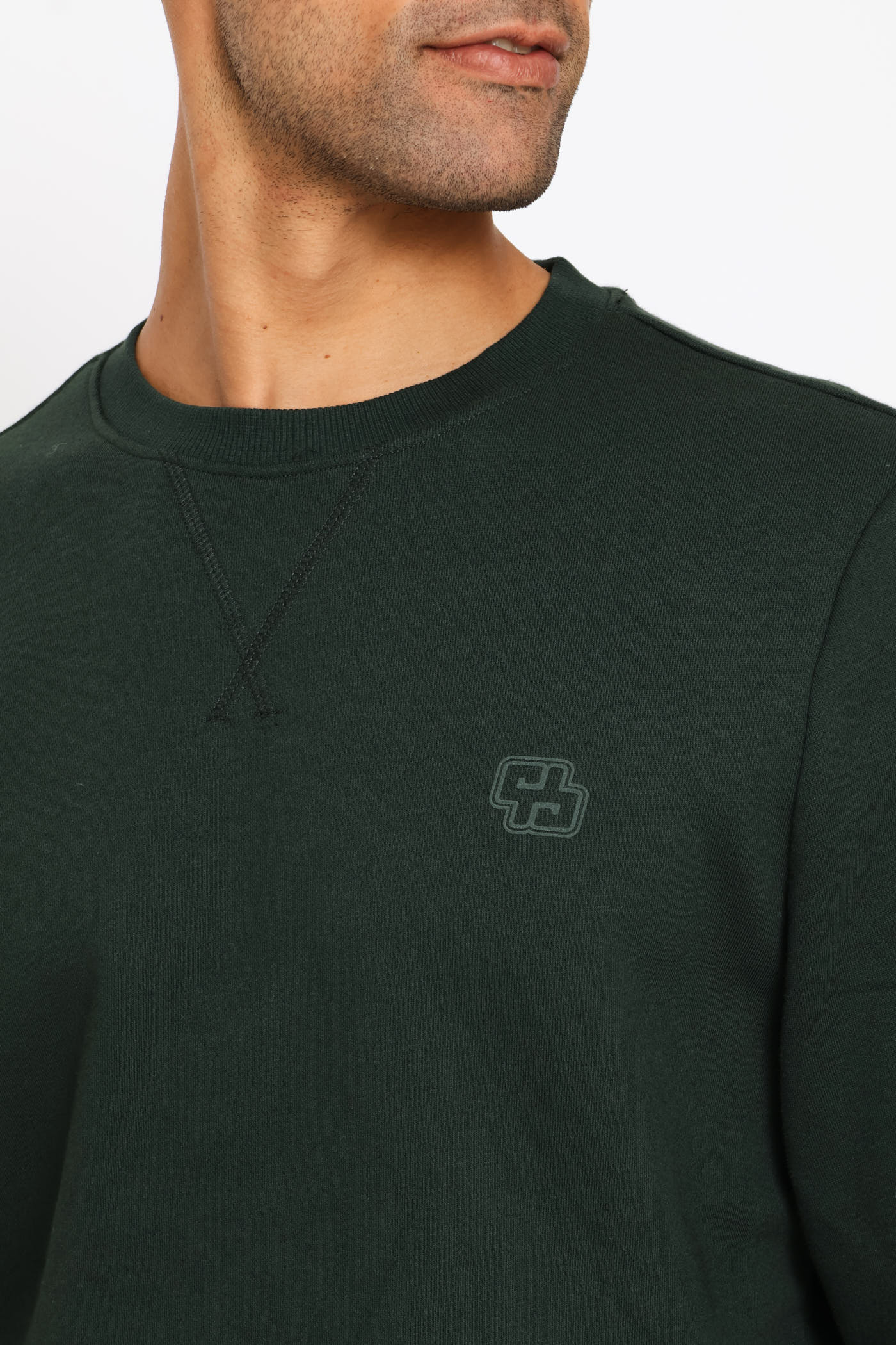 Crew Sweat Top - Hunter Green - Image 2