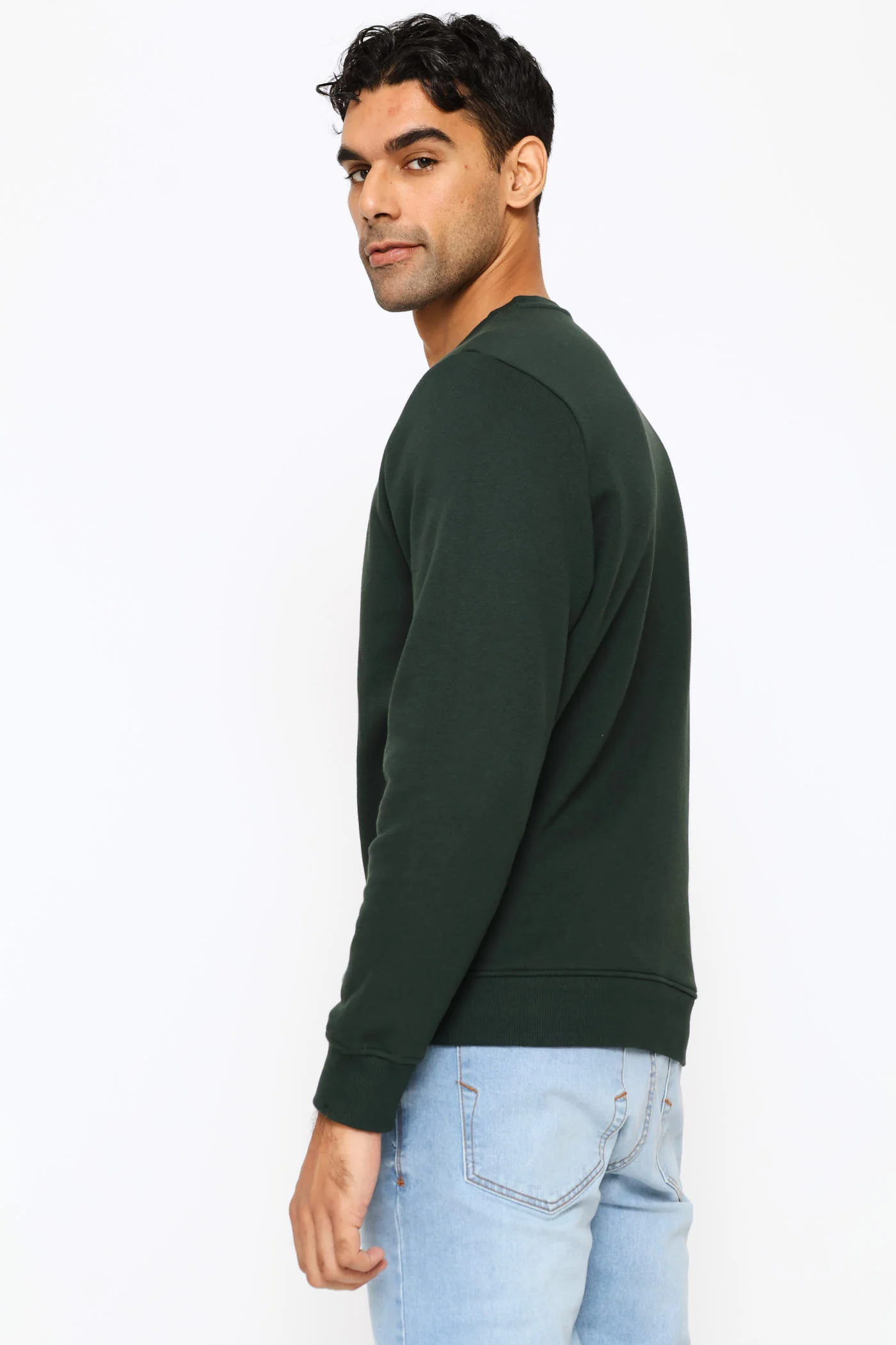 Crew Sweat Top - Hunter Green - Image 3