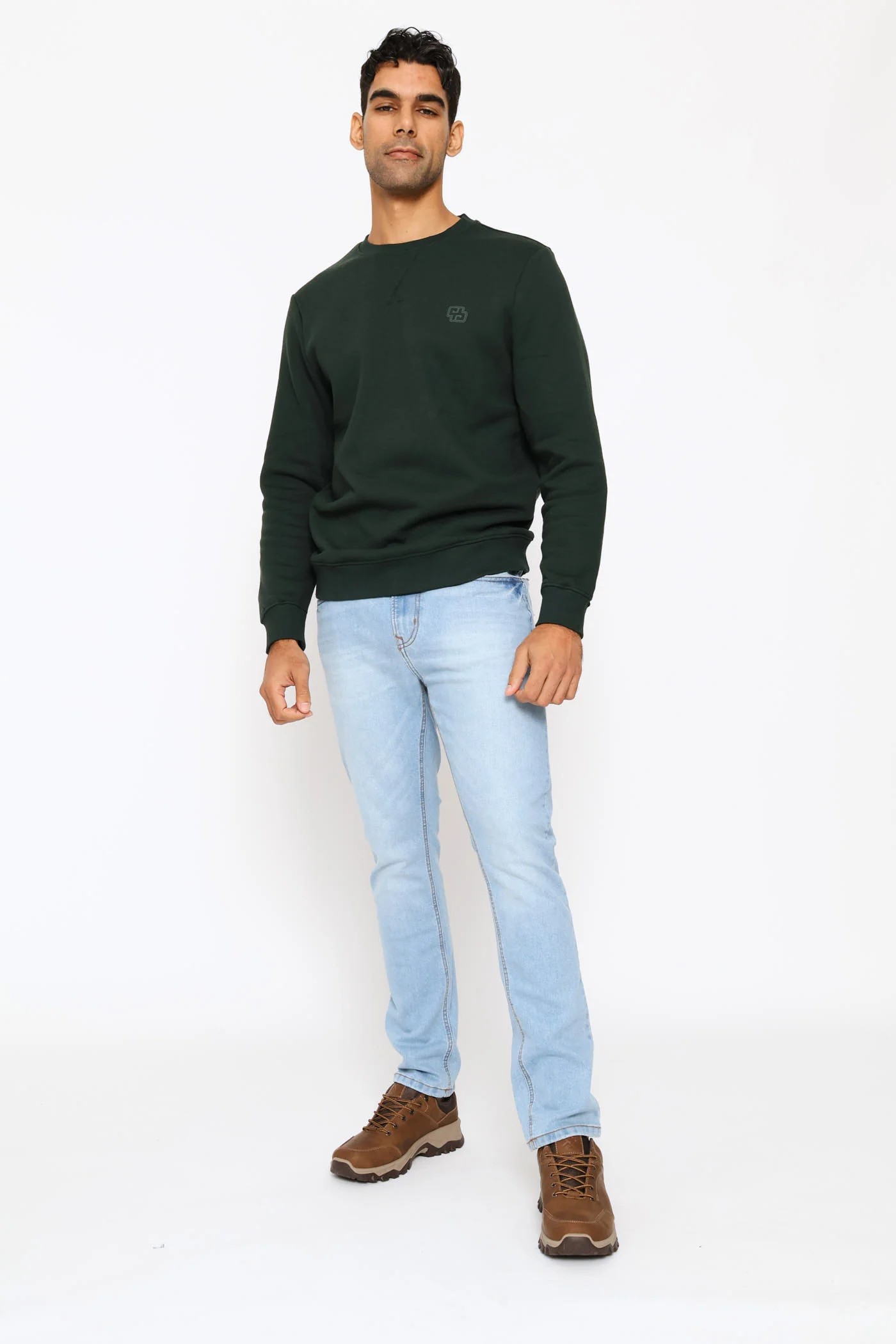 Crew Sweat Top - Hunter Green - Image 5
